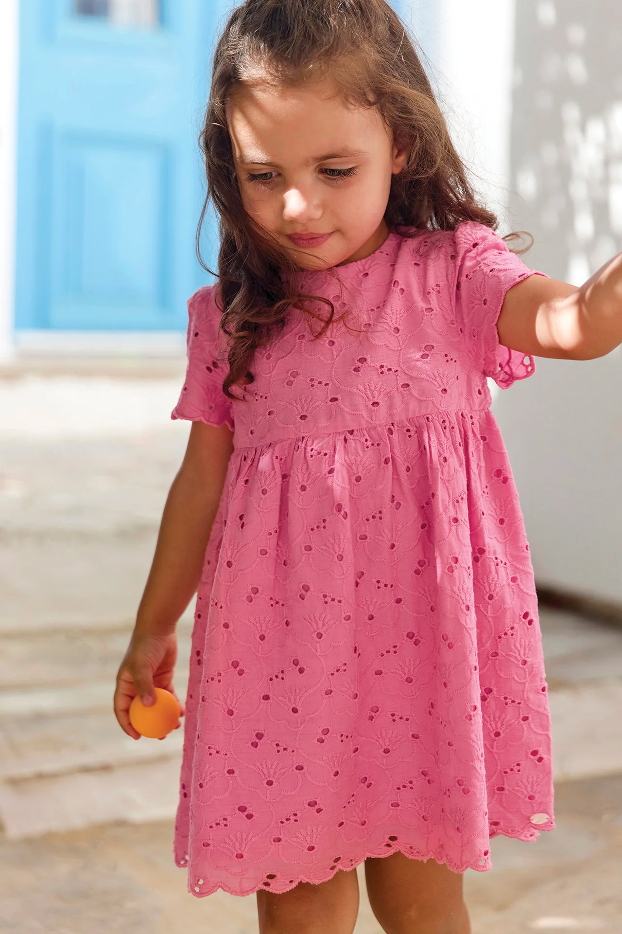 Robe - Rose coton broderie anglaise - Image 2