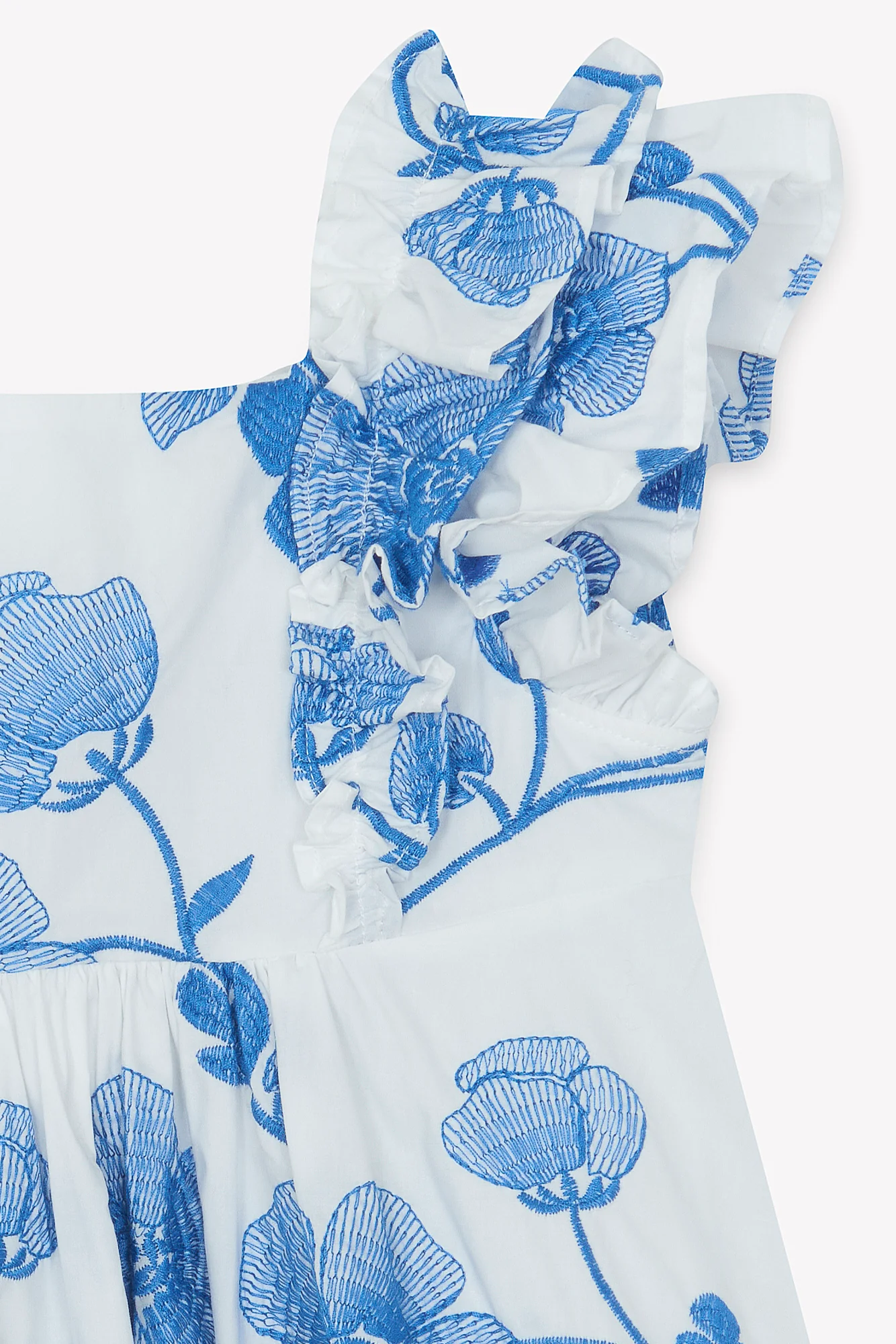 Robe - Bleu coton fleurs - Image 5