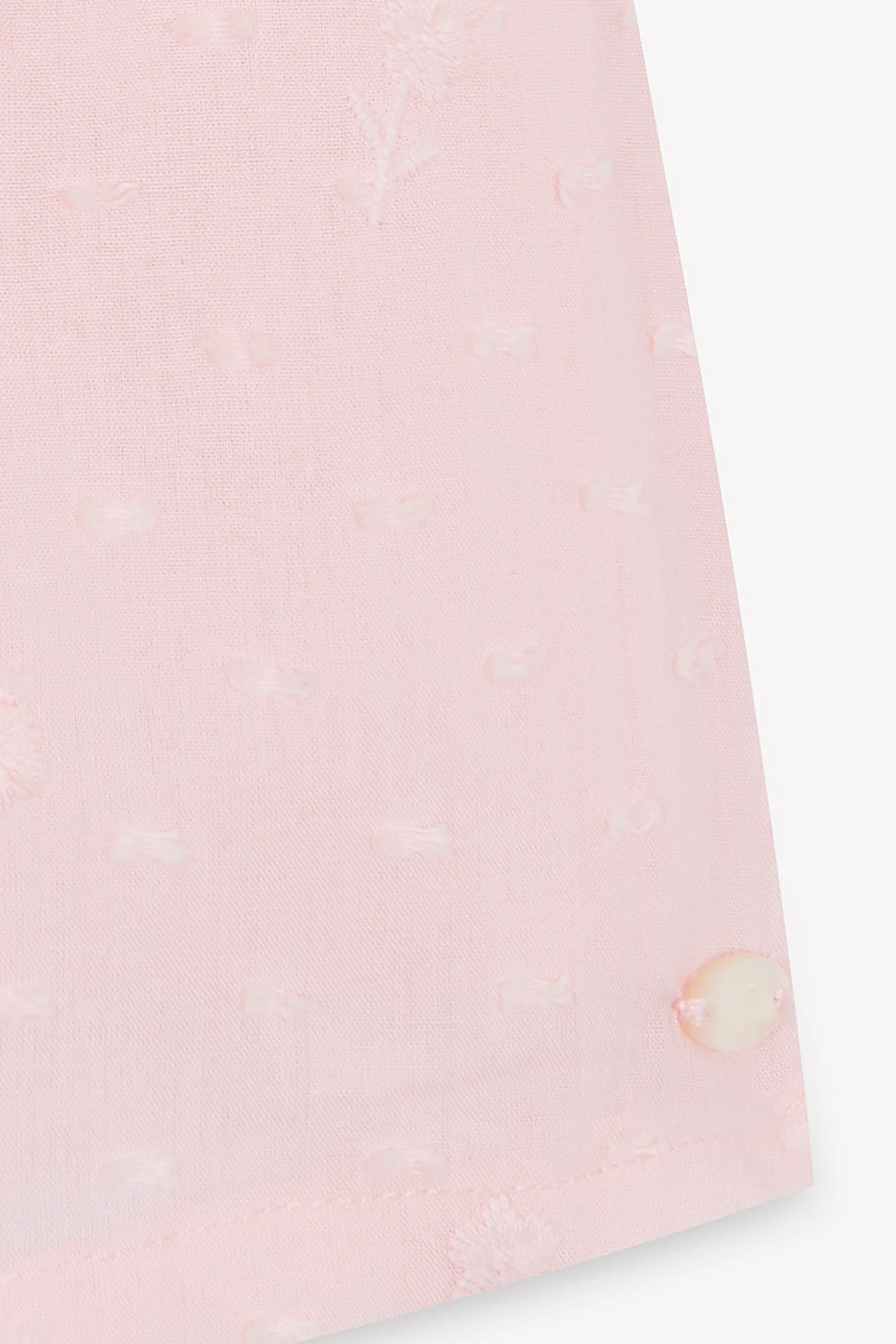Robe - Rose poudré coton col claudine - Image 6