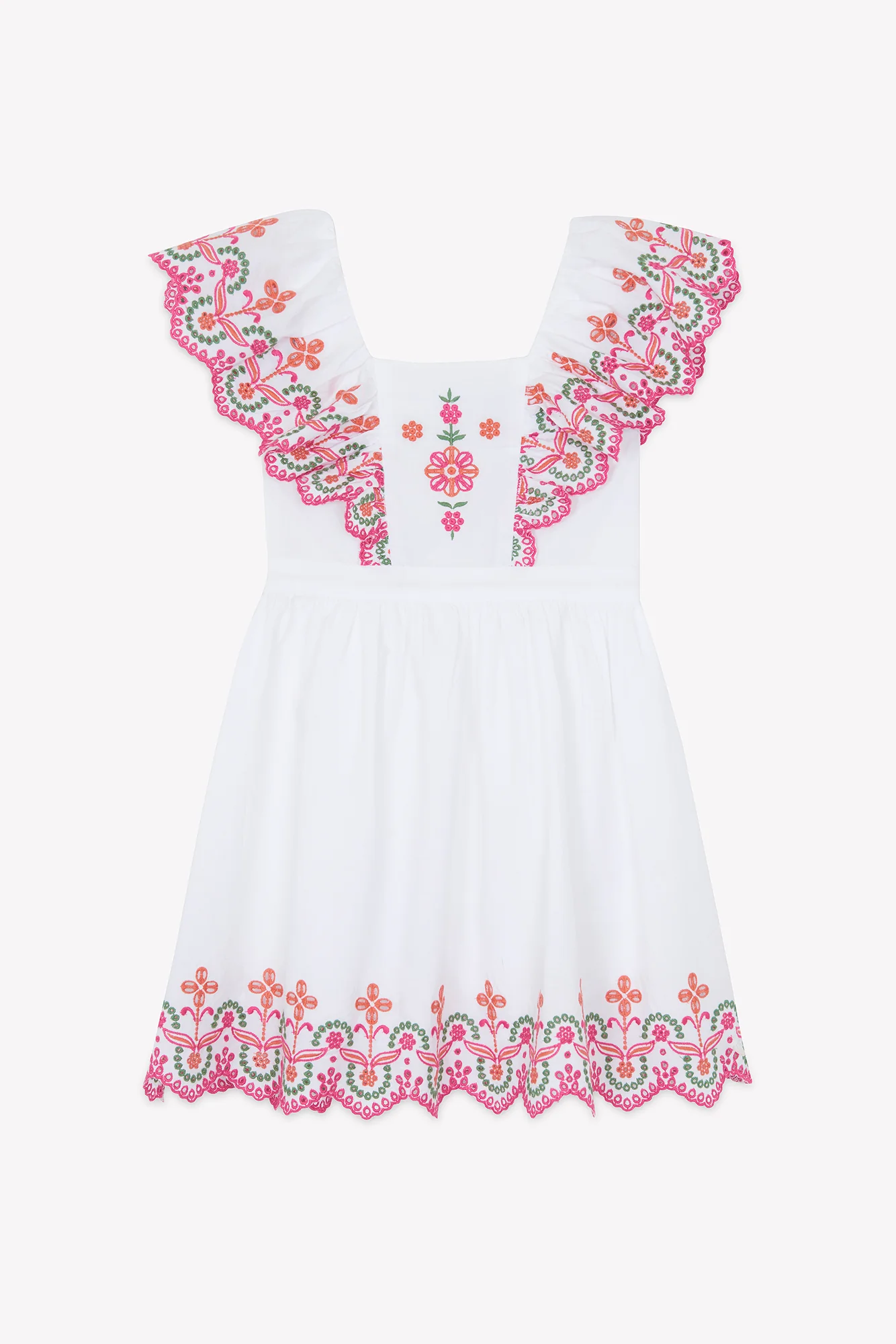 Robe - Blanc coton brodé - Image 6