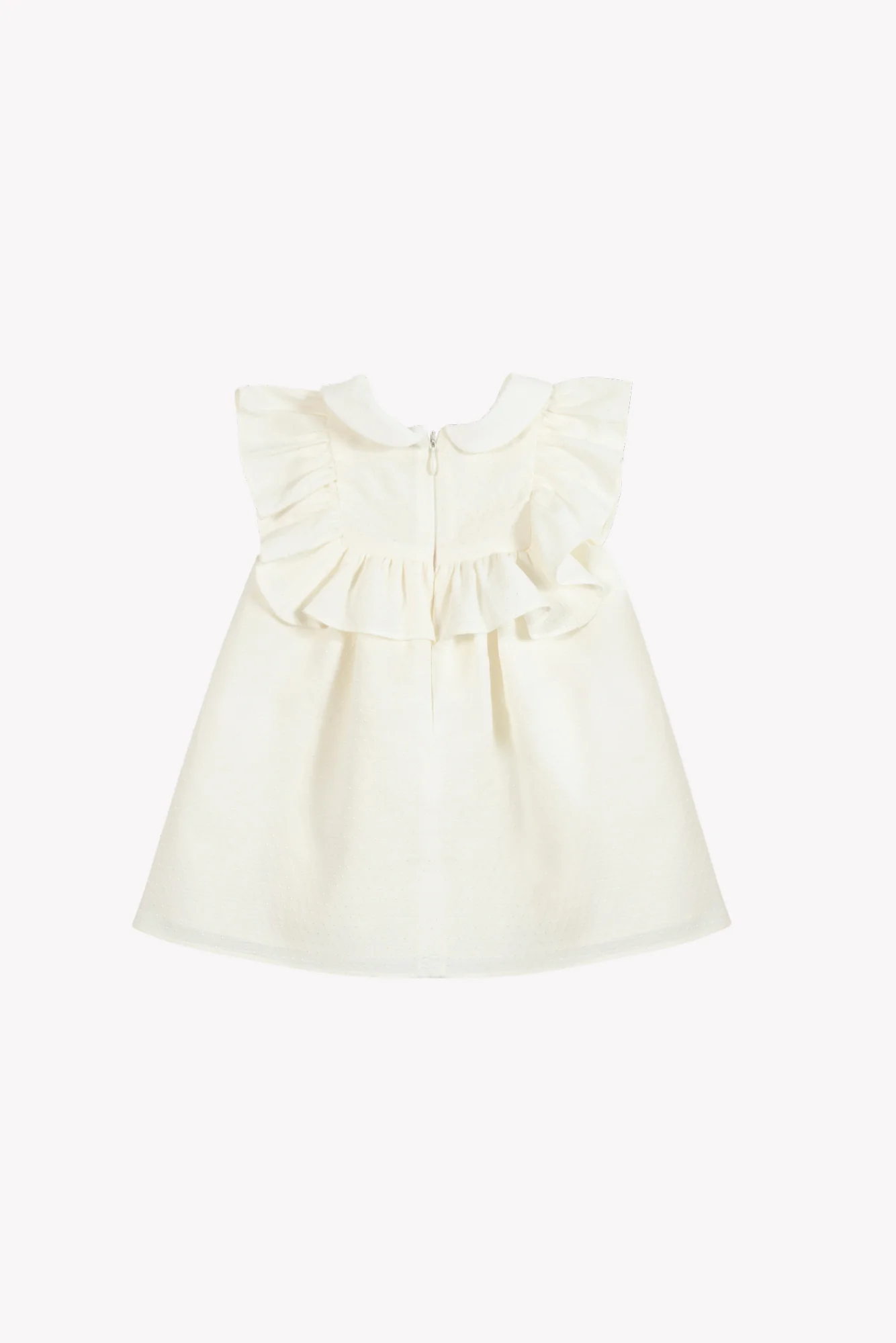 Robe - Ecru col claudine - Image 9