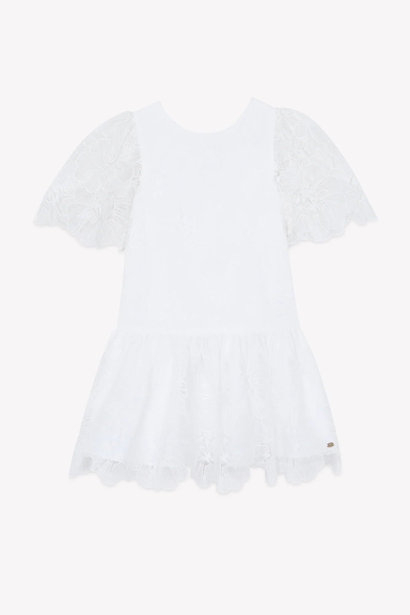 Robe - Blanc cérémonie floral - Image 9