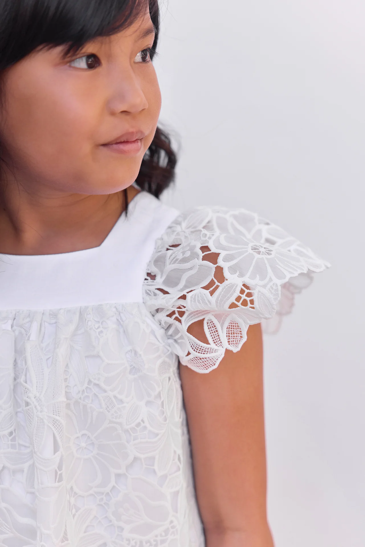 Robe - Blanc broderie anglaise - Image 4