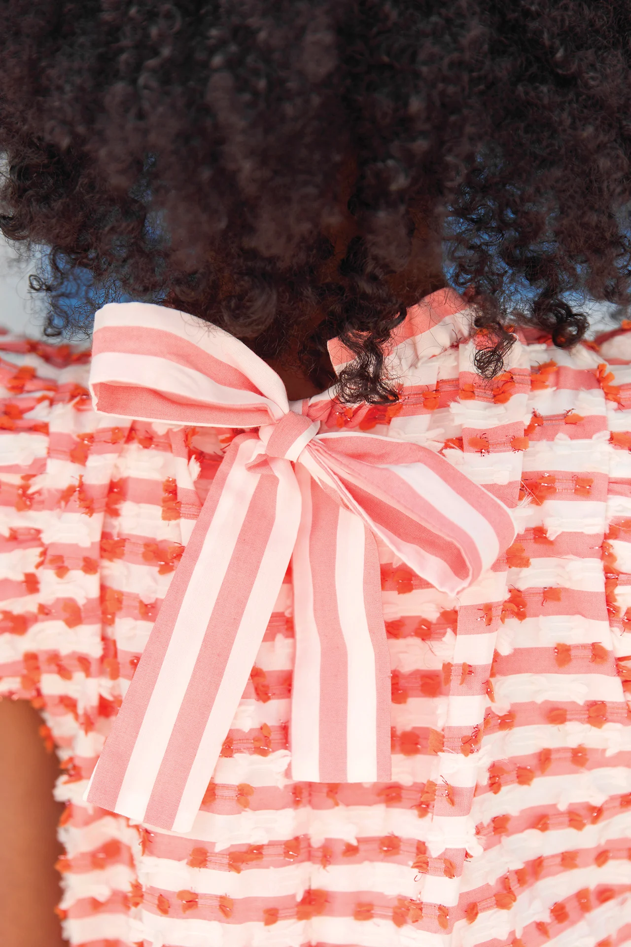 Robe - Orange rayures - Image 4