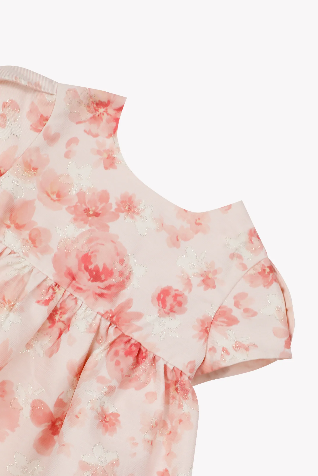 Robe - Rose cérémonie imprimé fleuri - Image 8