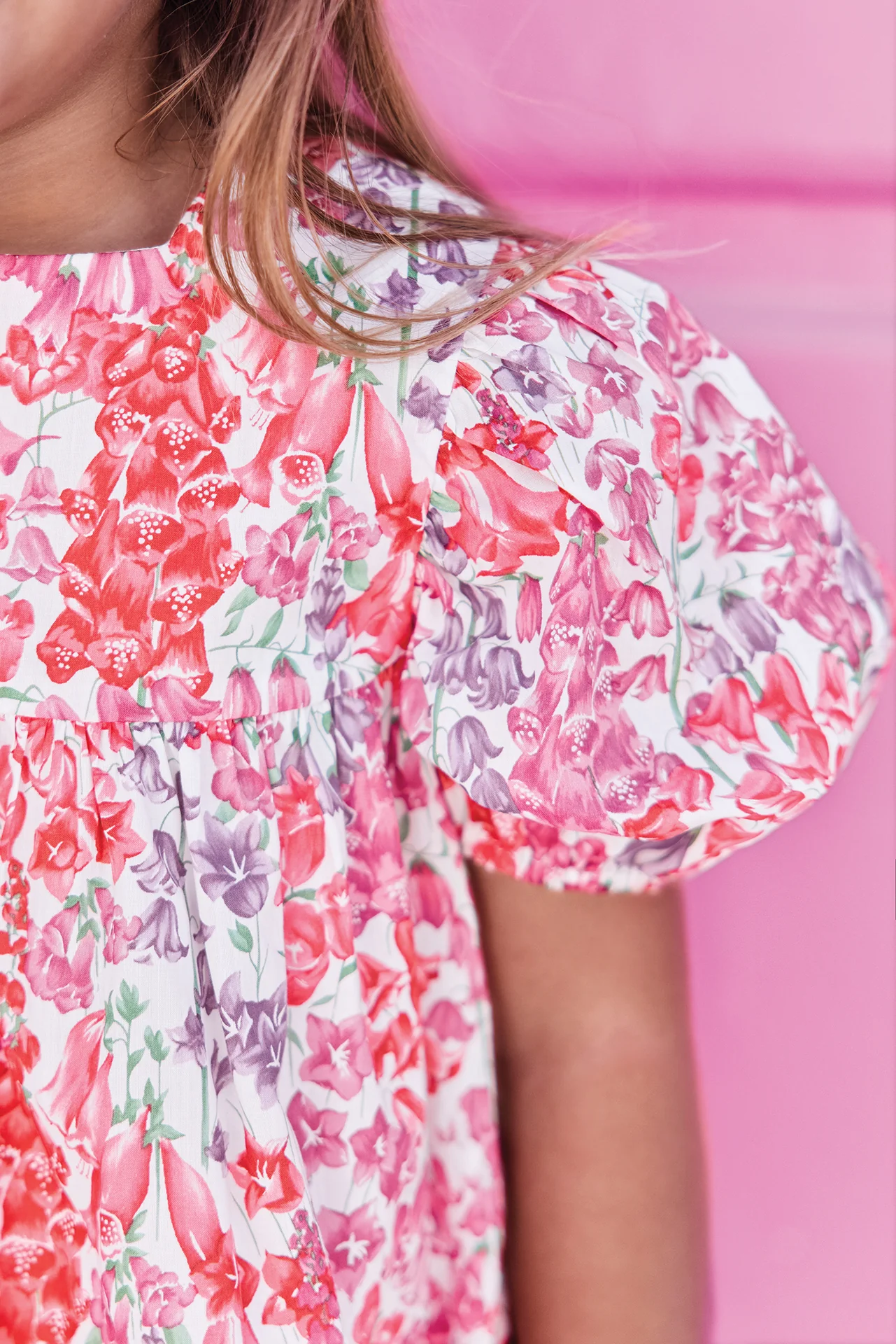 Robe - Rose coton imprimé tissu liberty - Image 3