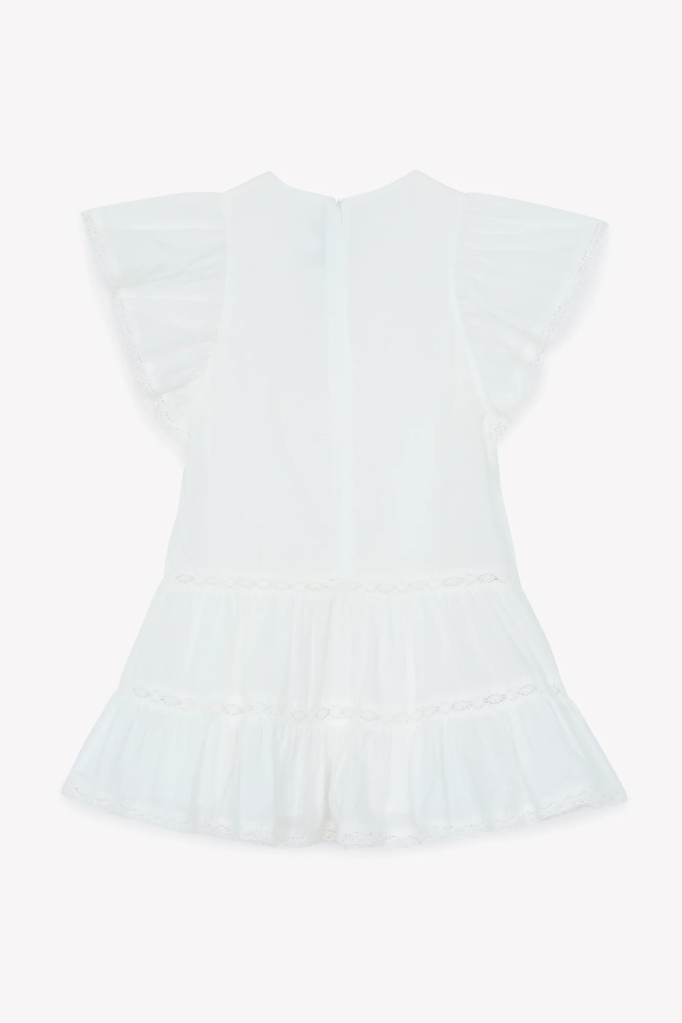 Robe - Blanc coton dentelle - Image 11
