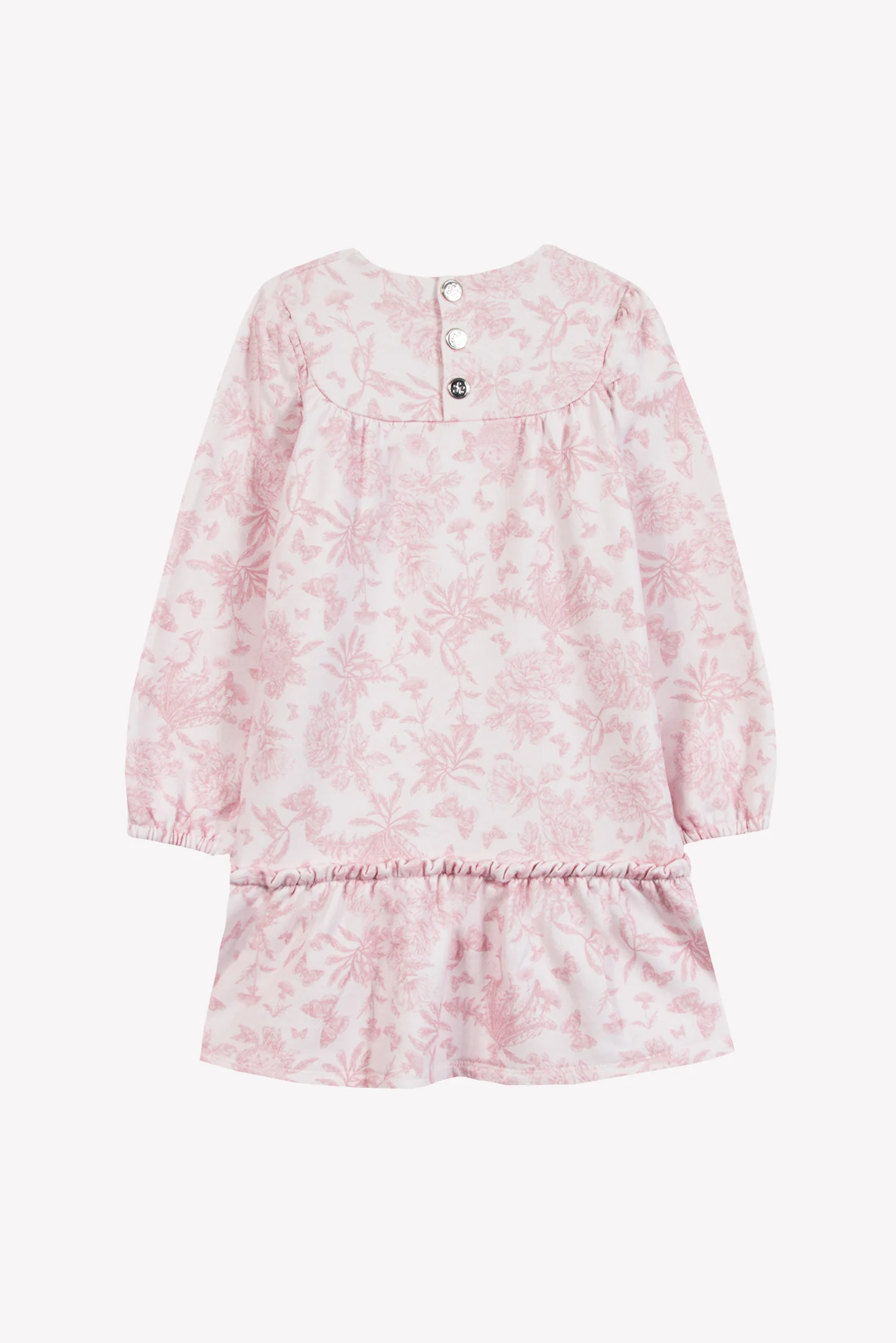 Robe - Rose coton imprimé inspiration Toile de Jouy - Image 5