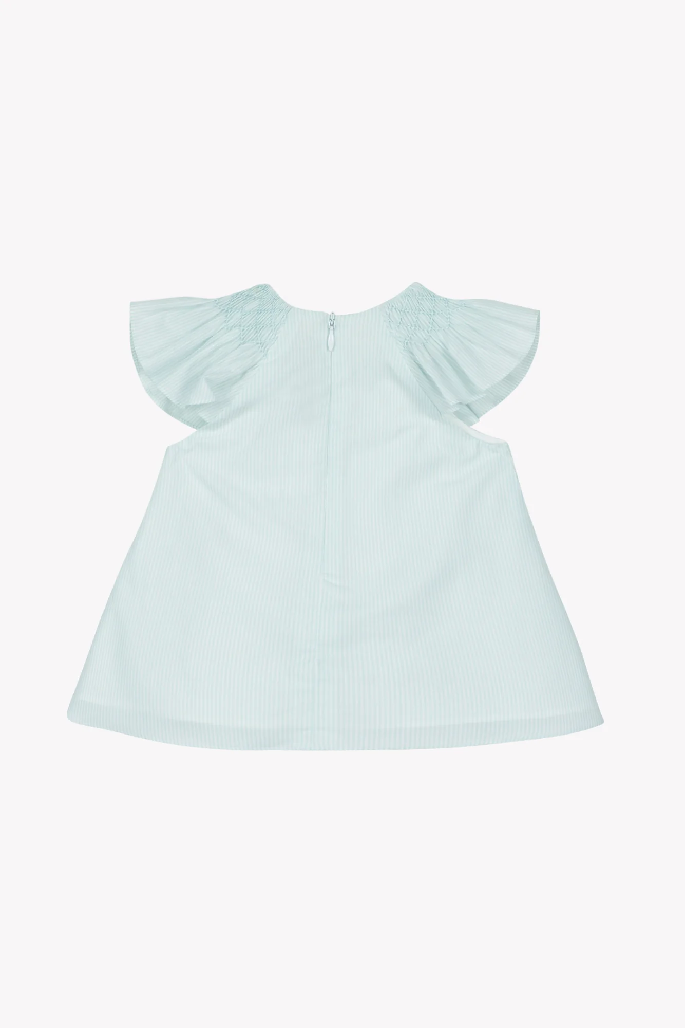 Robe - Bleu coton smocké broderie - Image 6