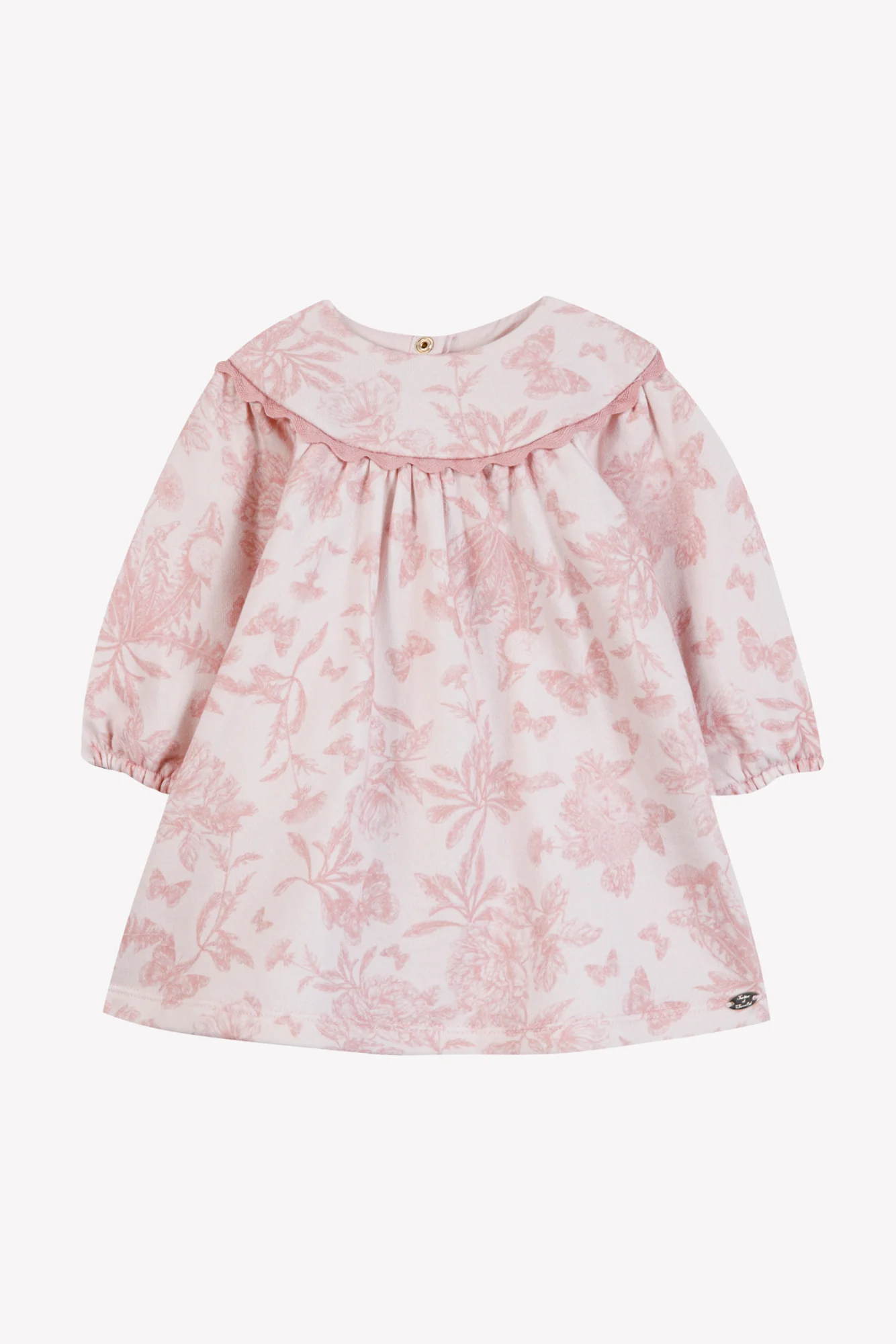 Robe - Rose coton imprimé inspiration Toile de Jouy - Image 5