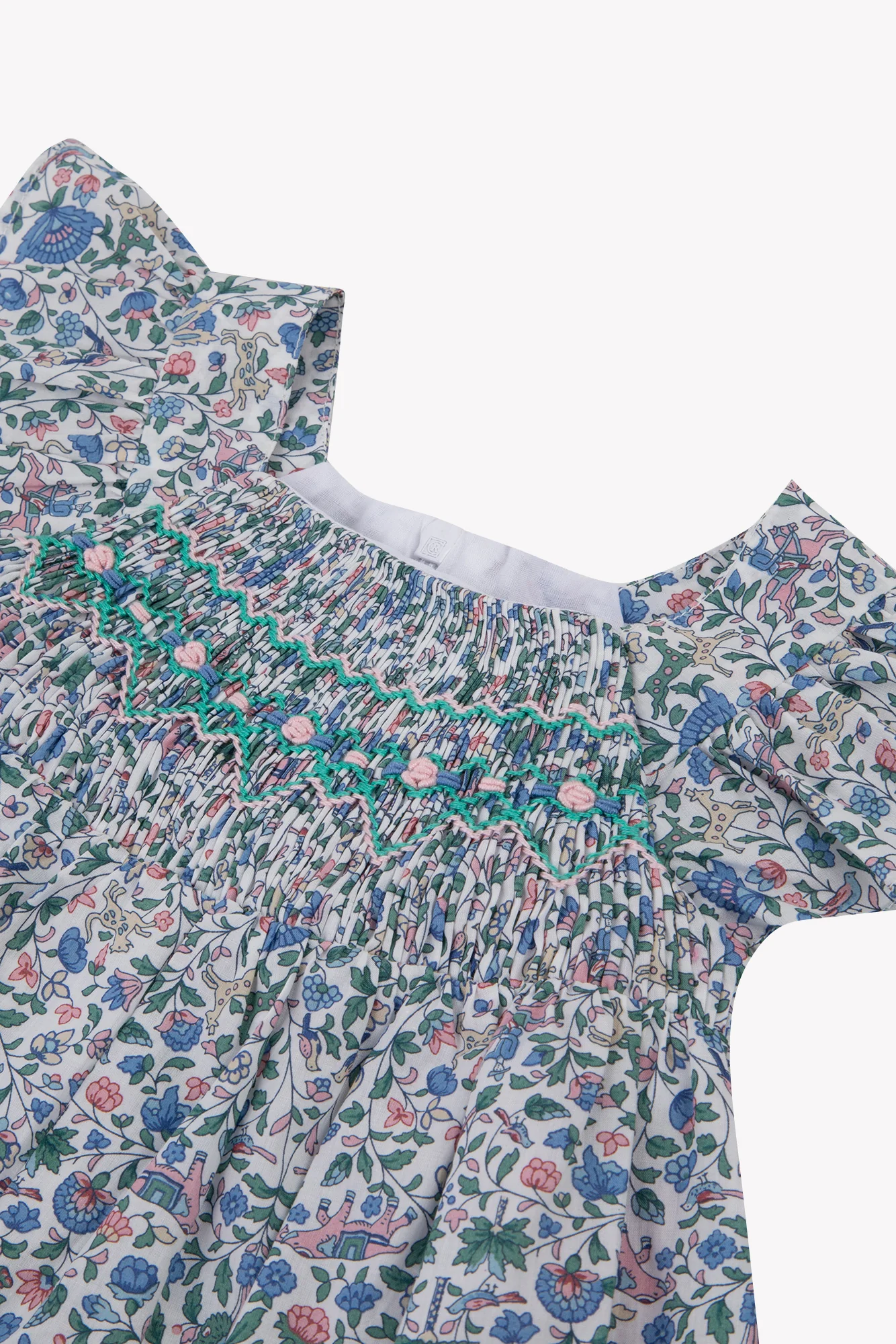 Combinaison longue - Bleu coton imprimé tissu liberty - Image 7