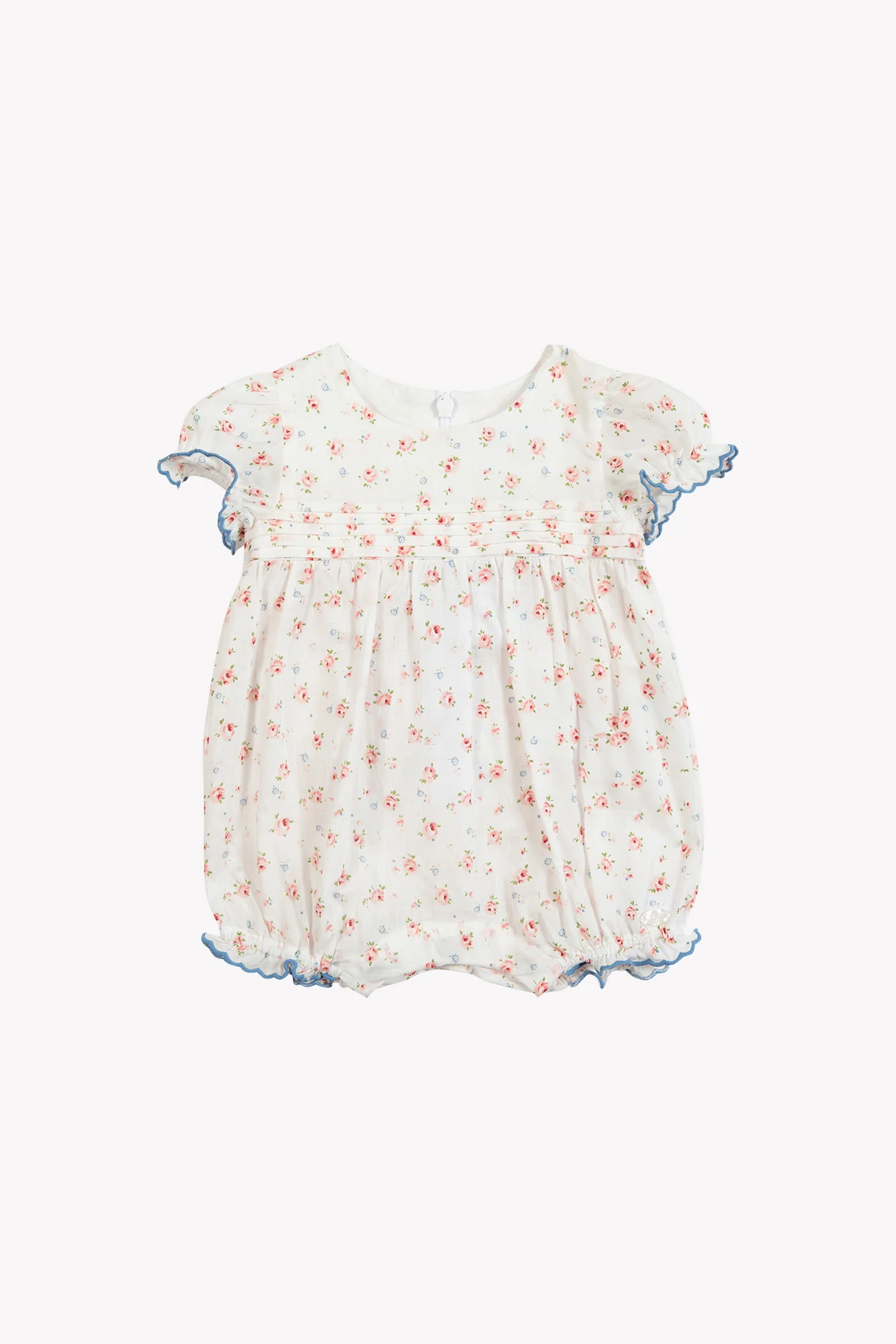 Combinaison courte - Ecru coton fleurs - Image 4