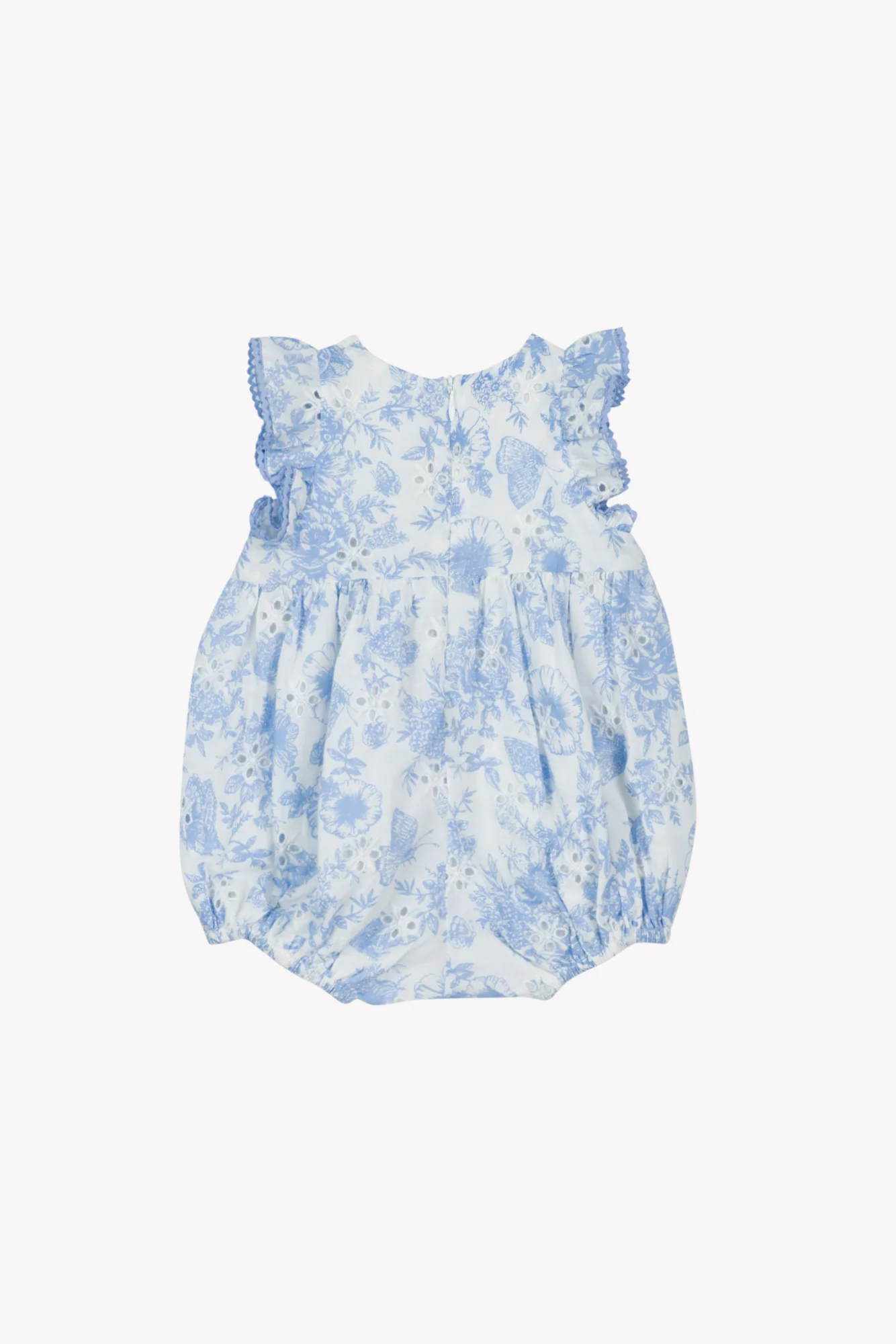 Combinaison courte - Bleu coton imprimé fleuri - Image 5