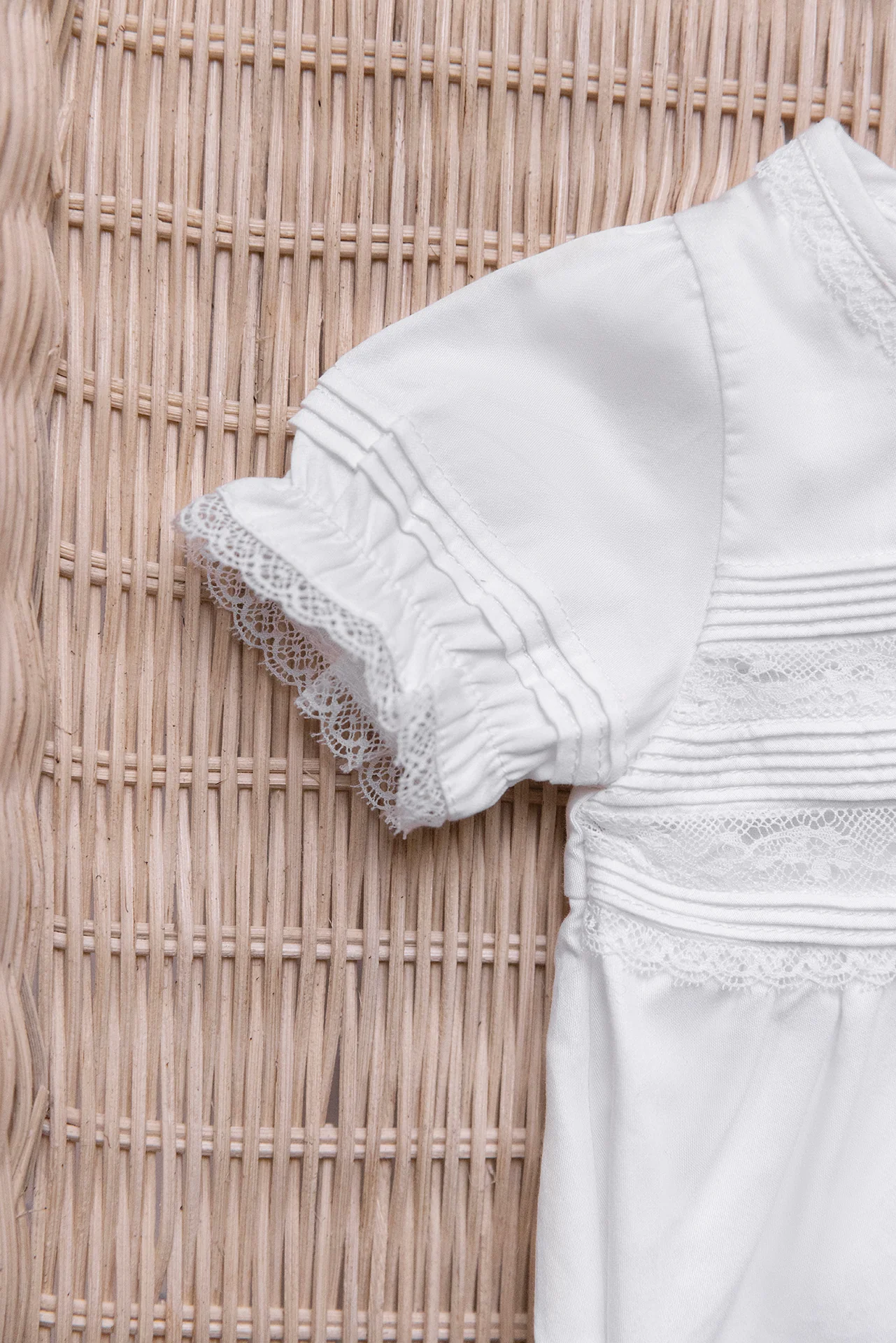 Combinaison courte - Ecru coton dentelle - Image 2