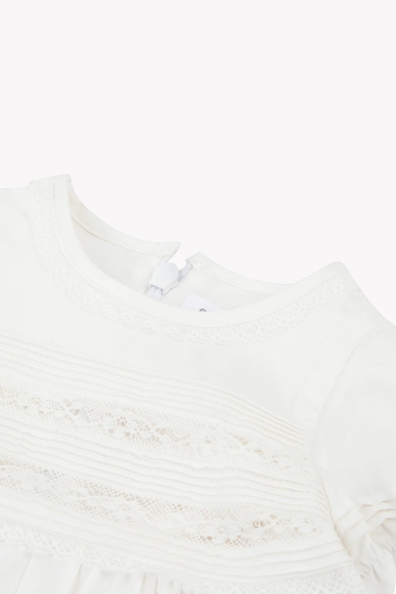 Combinaison courte - Ecru coton dentelle - Image 8