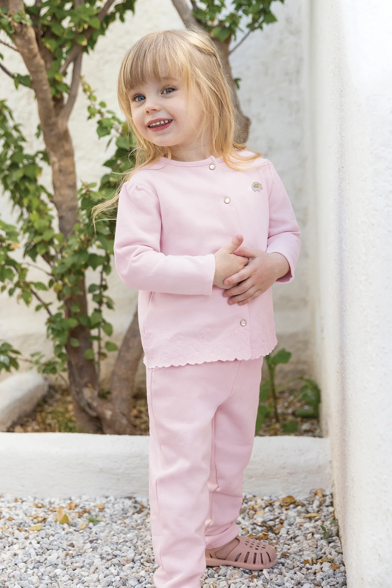 Ensemble jogging - Rose pâle coton