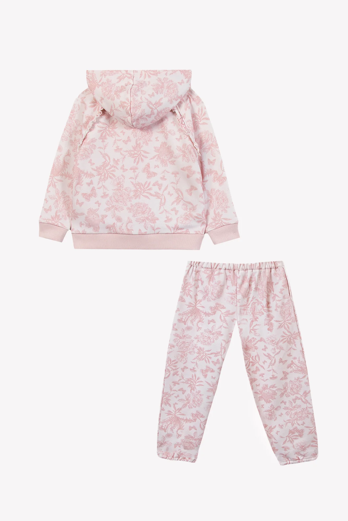 Ensemble Jogging - Rose coton imprimé inspiration Toile de jouy - Image 8
