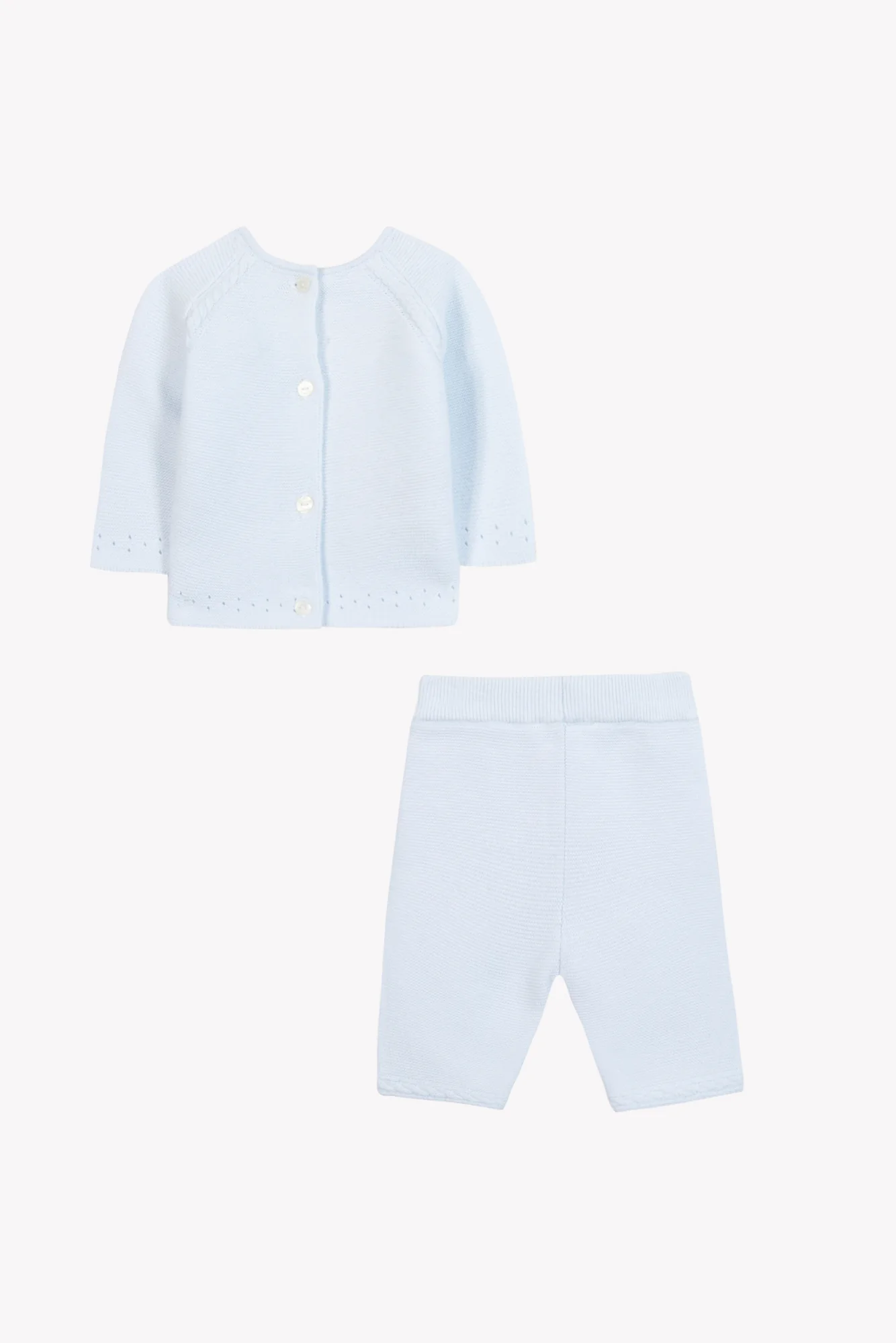 Ensemble long - Ciel coton maille torsadée - Image 3