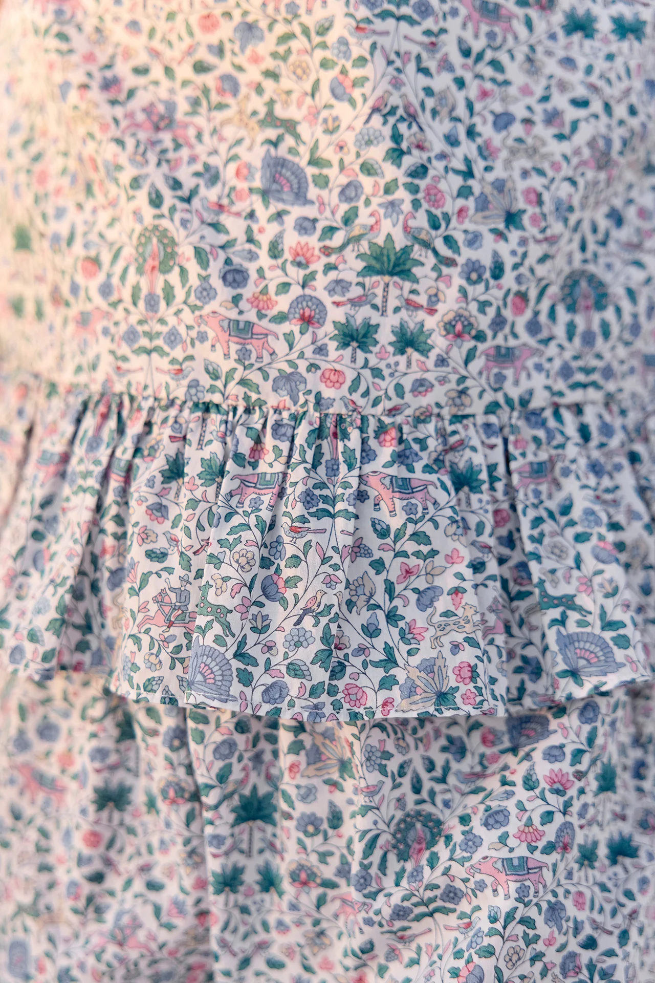Ensemble court - Bleu imprimé tissu liberty - Image 4