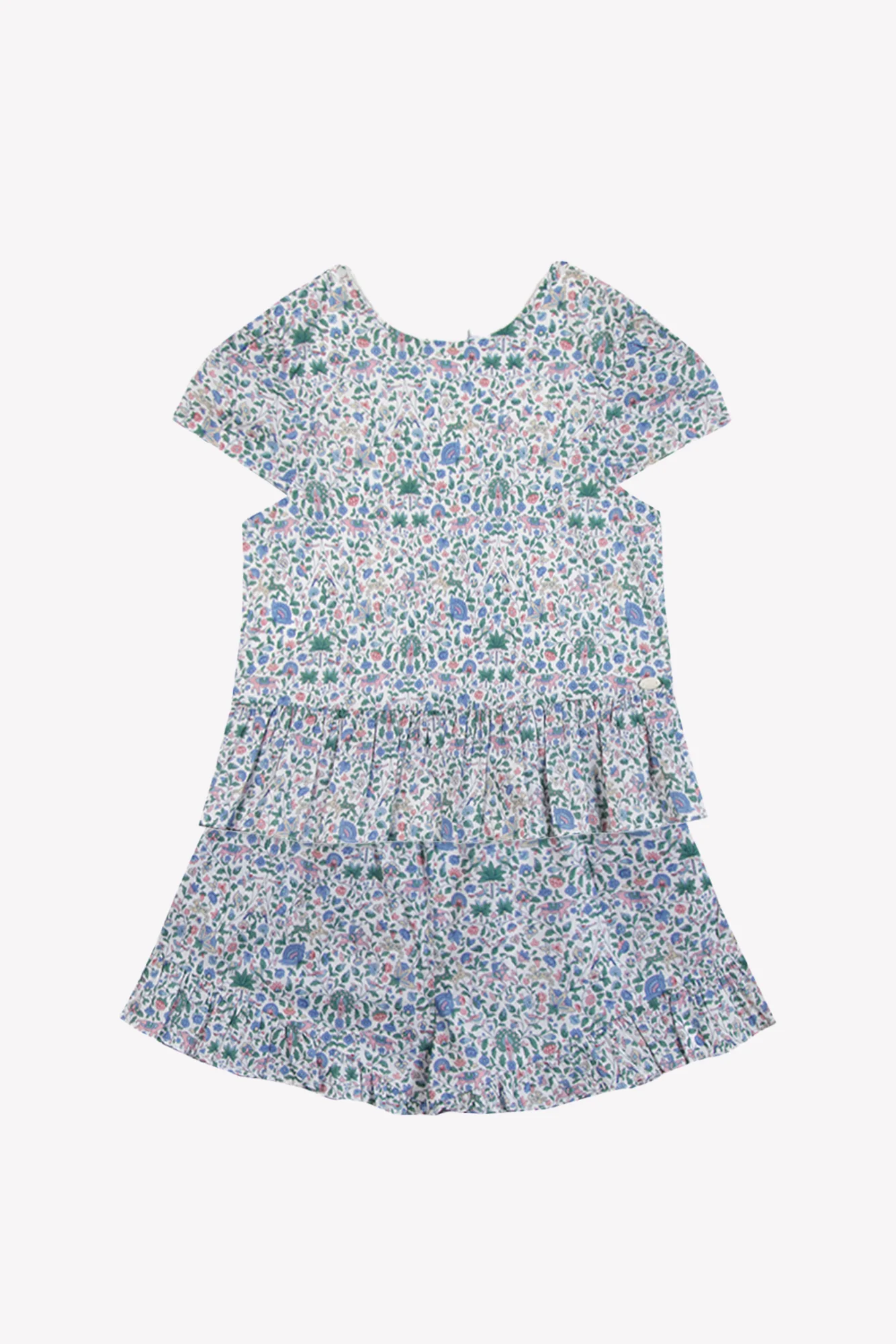 Ensemble court - Bleu imprimé tissu liberty - Image 6