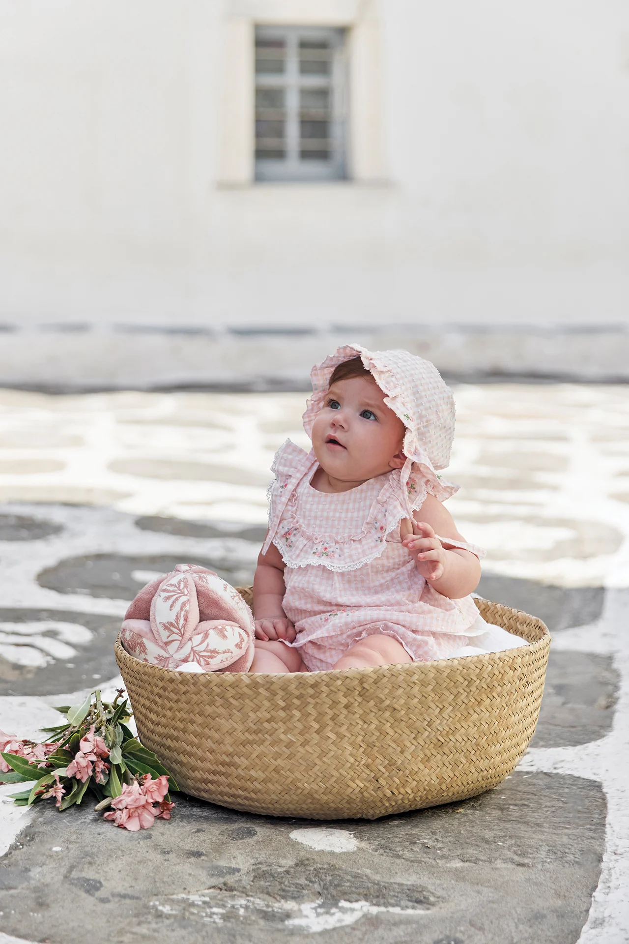 Ensemble court - Rose coton motif vichy - Image 2