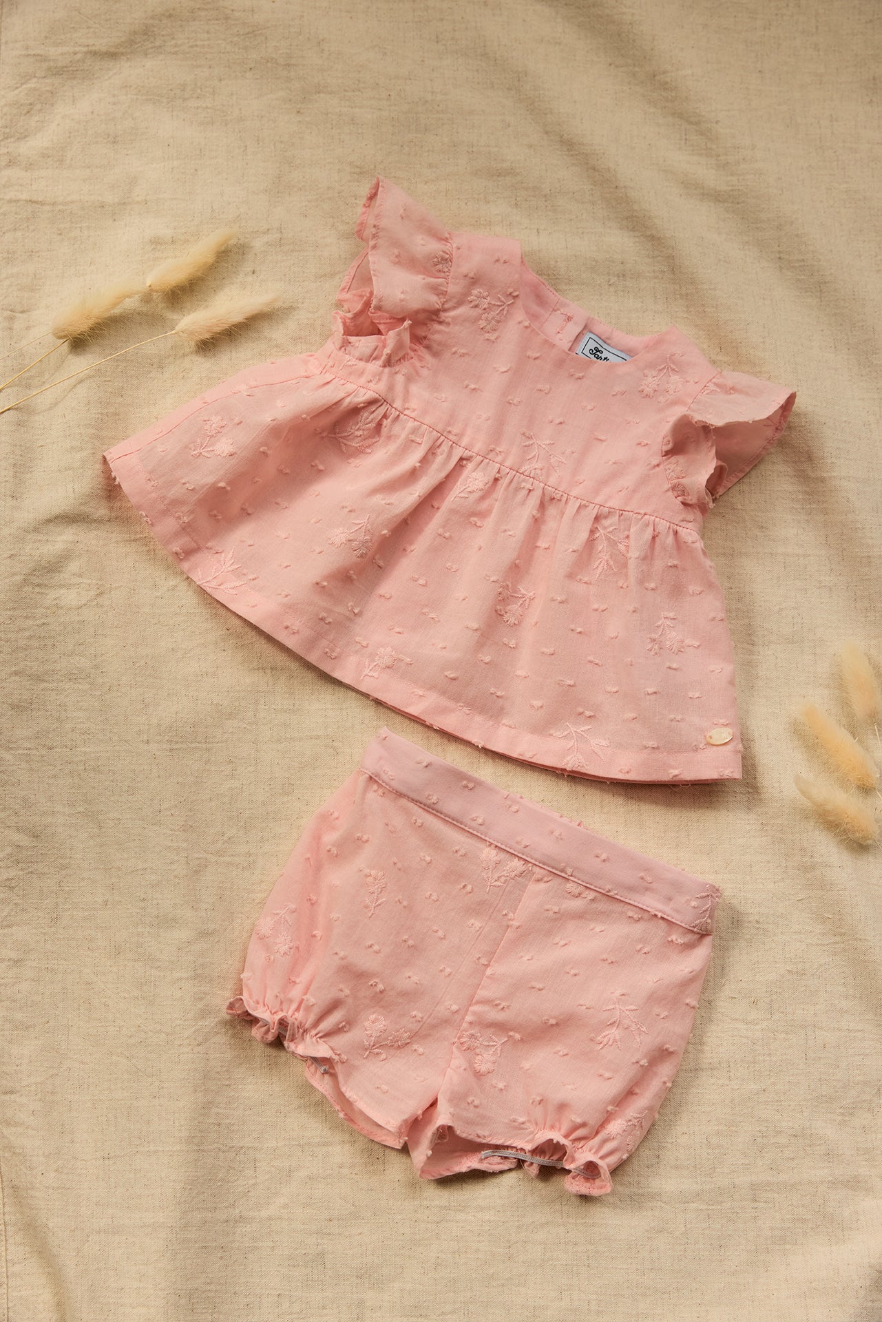 Ensemble court - Rose coton plumetis - Image 5