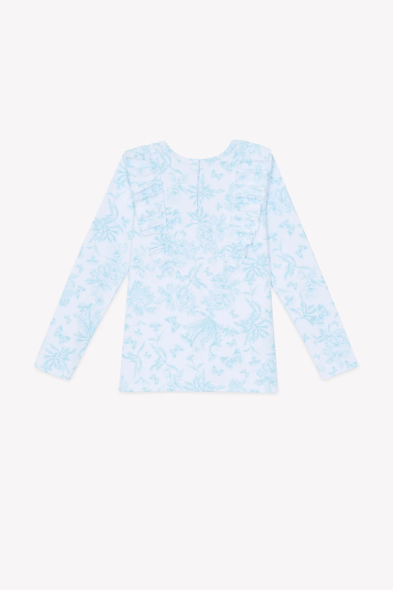 T-shirt de bain - Vert imprimé inspiration Toile de Jouy - Image 3