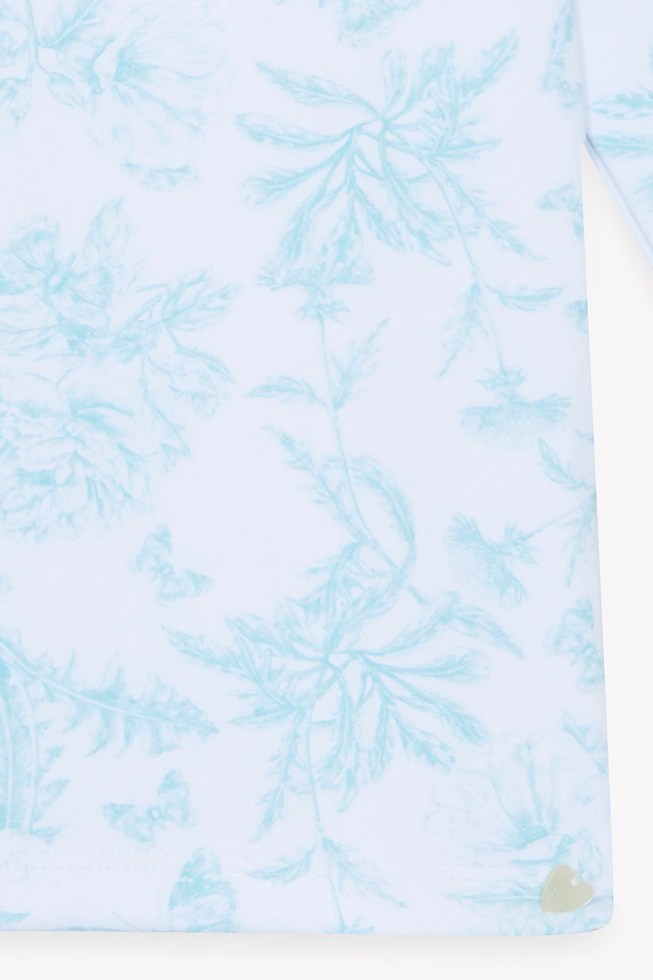 T-shirt de bain - Vert imprimé inspiration Toile de Jouy - Image 4