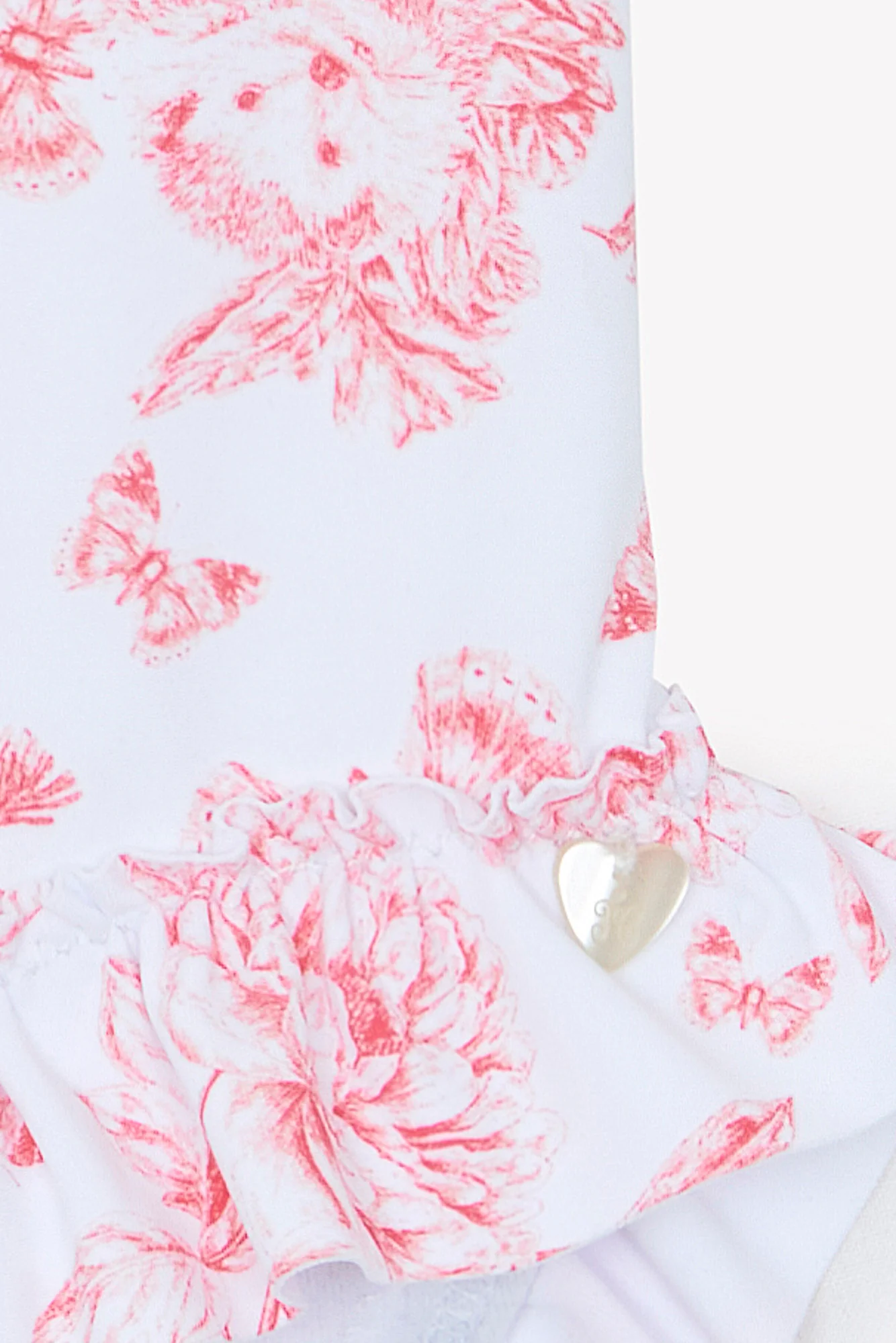 Maillot de bain - Rose imprimé inspiration Toile de Jouy - Image 8