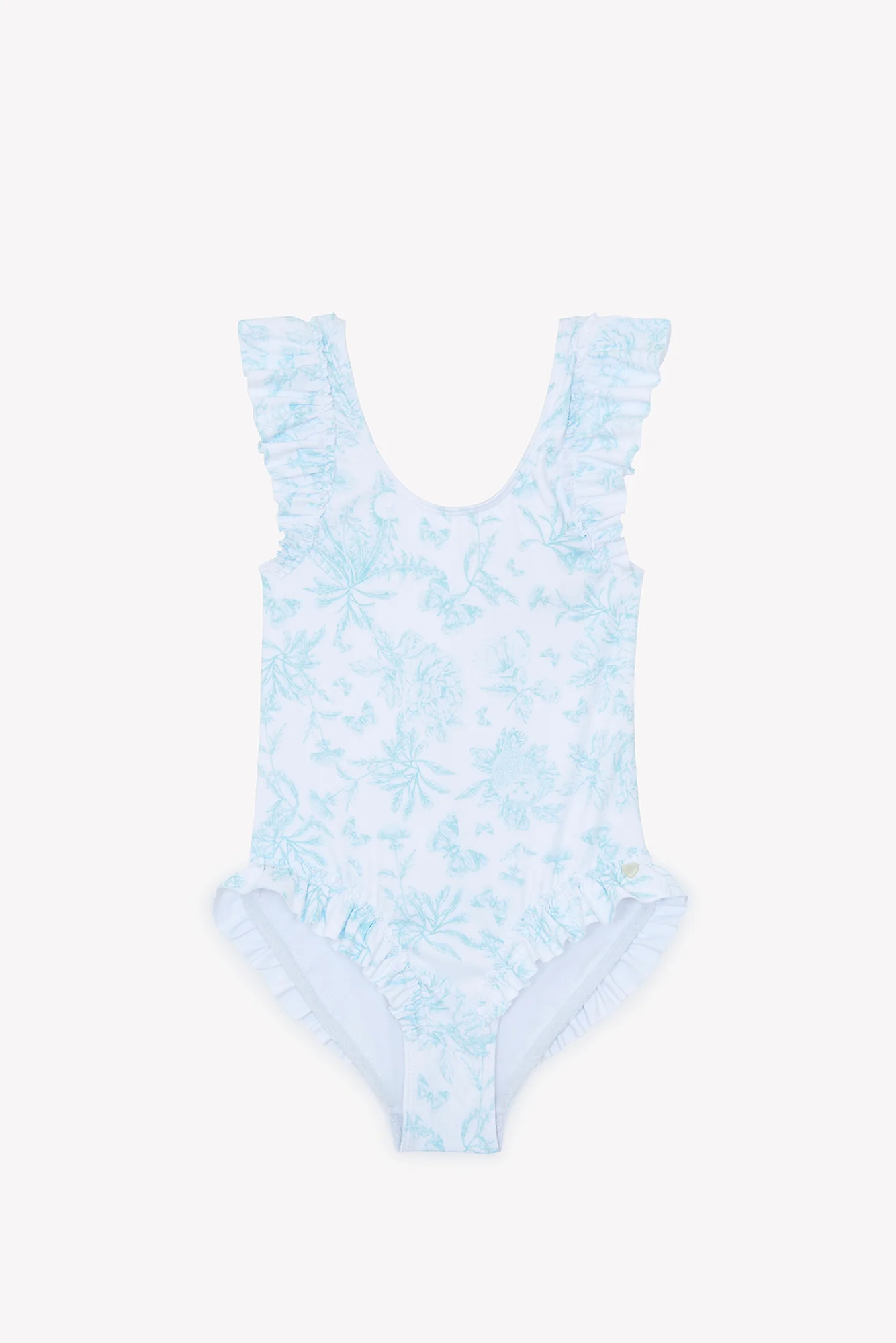 Maillot de bain - Vert imprimé inspiration Toile de Jouy - Image 7