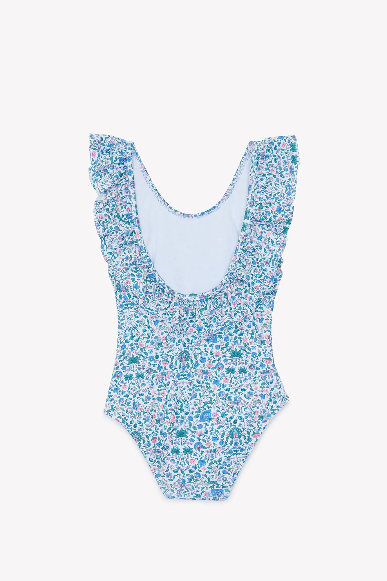 Maillot de bain - Bleu imprimé tissu liberty - Image 9