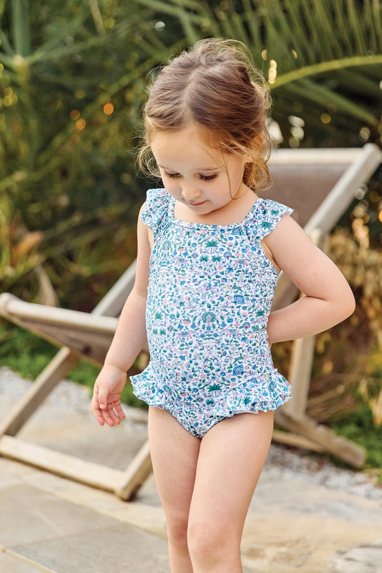 Maillot de bain - Marine imprimé tissu liberty