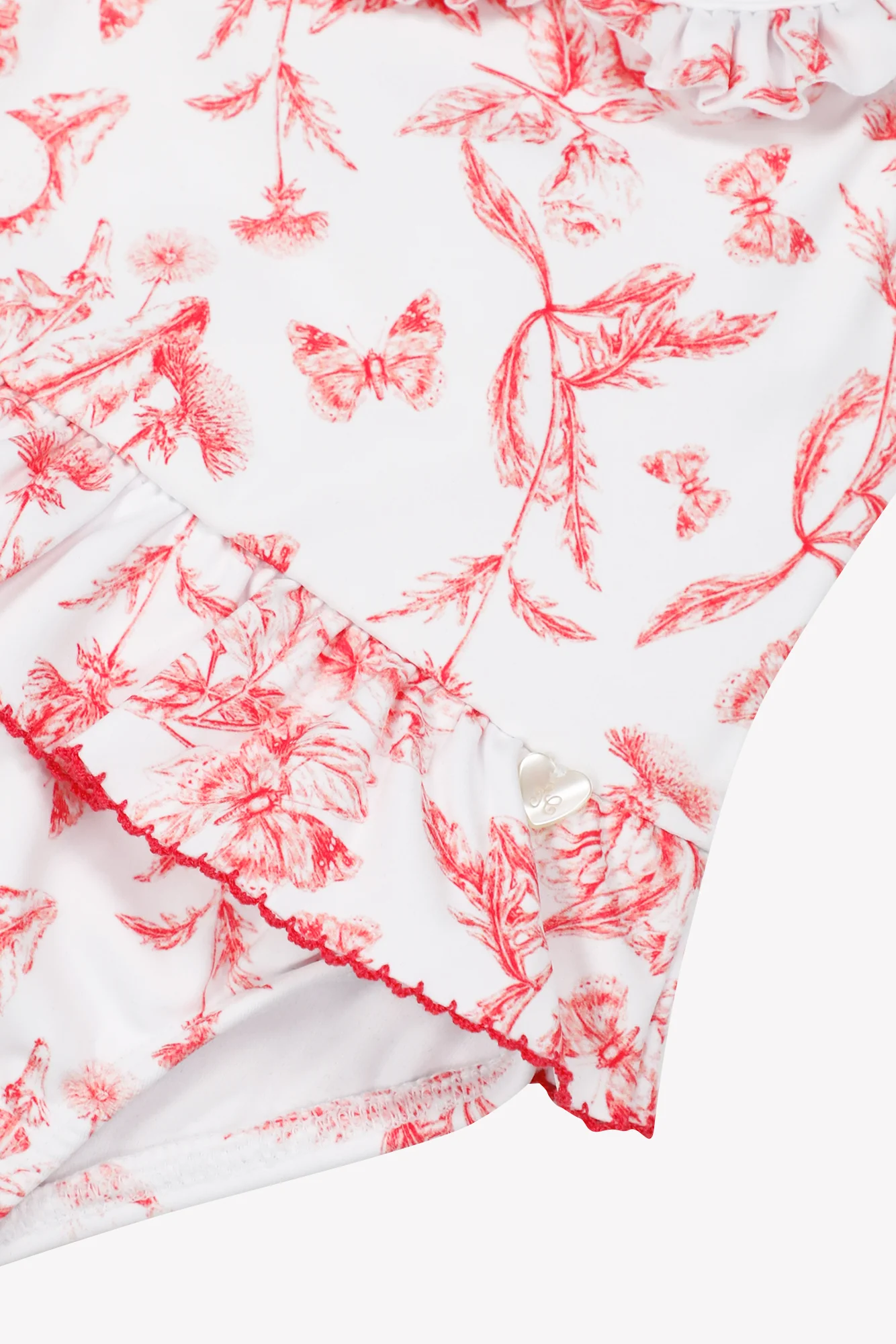 Maillot de bain - Rose imprimé inspiration Toile de Jouy - Image 3
