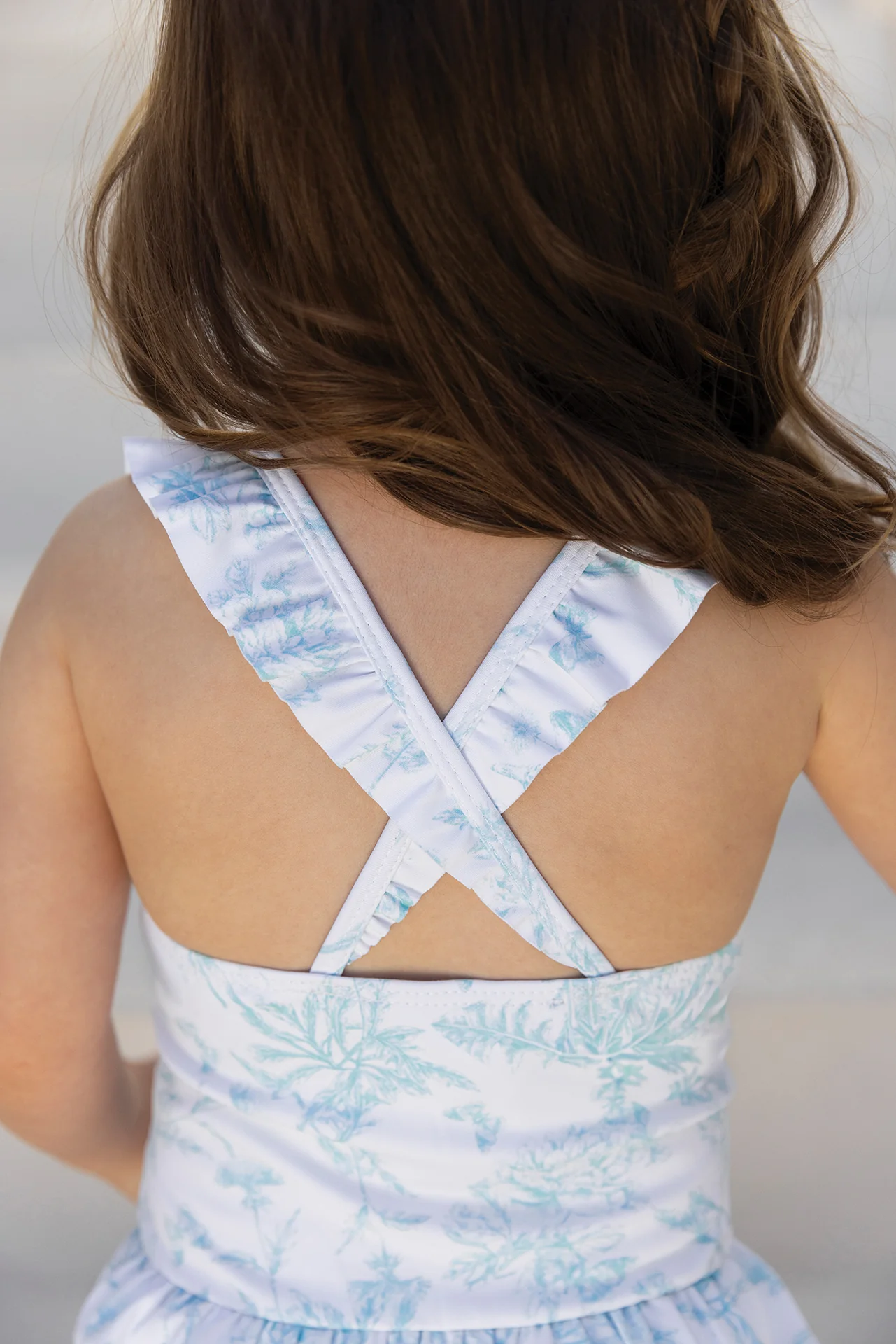 Maillot de Bain - Vert imprimé inspiration Toile de Jouy - Image 2