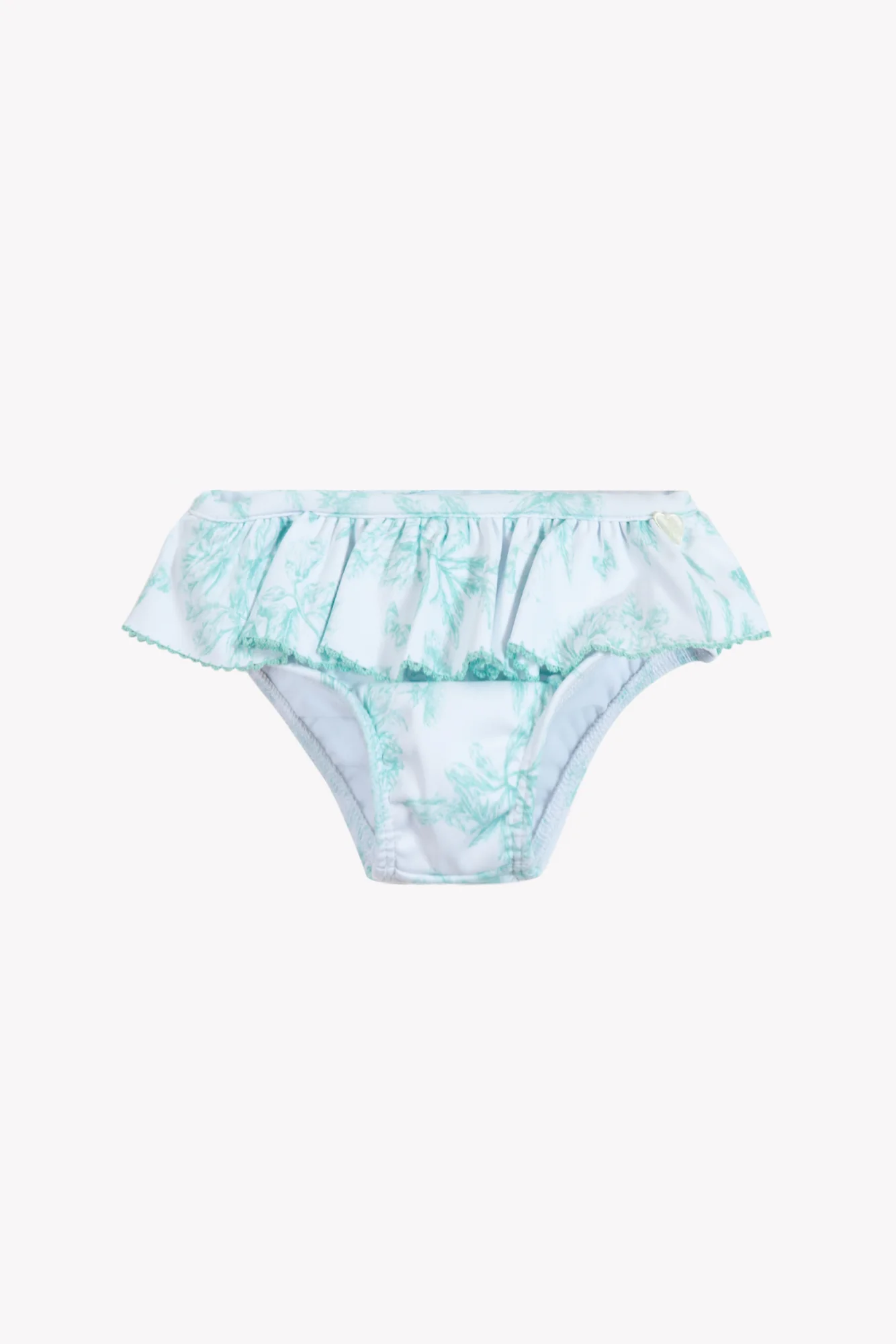 Culotte de bain - Vert imprimé inspiration Toile de Jouy - Image 2