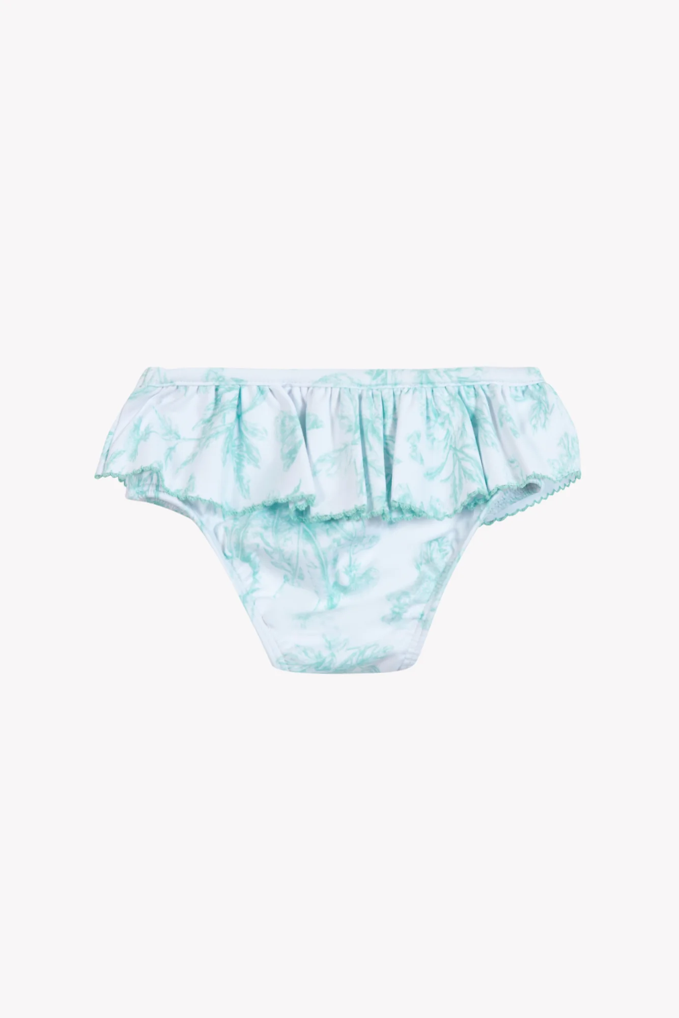 Culotte de bain - Vert imprimé inspiration Toile de Jouy - Image 3