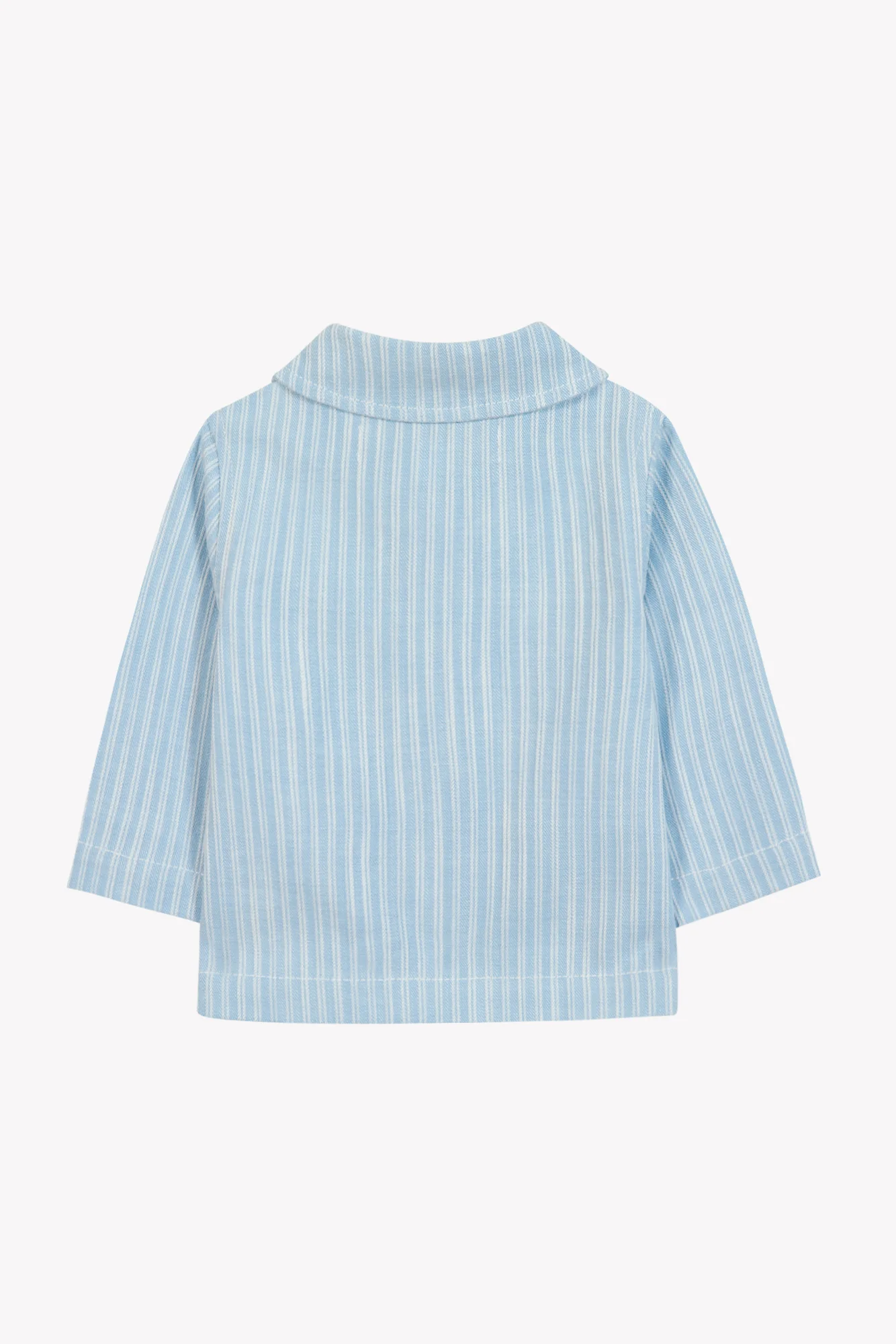 Veste - Bleu nuage coton rayures - Image 5