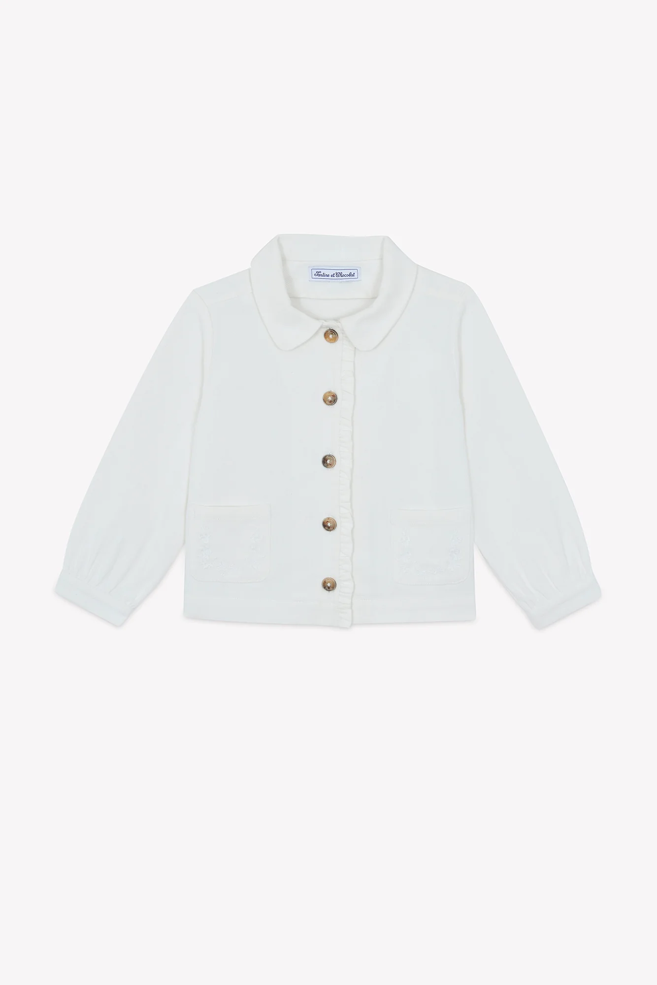 Veste - Blanc coton broderie - Image 4