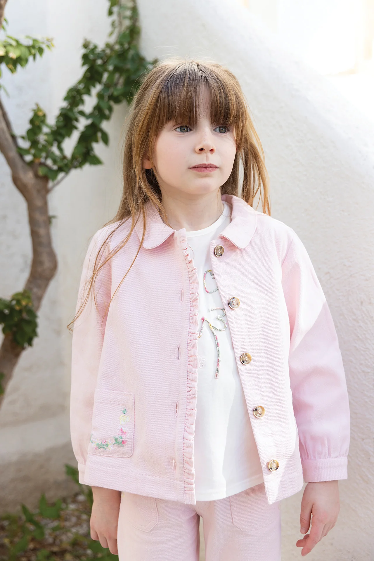 Veste - Rose coton broderie - Image 4
