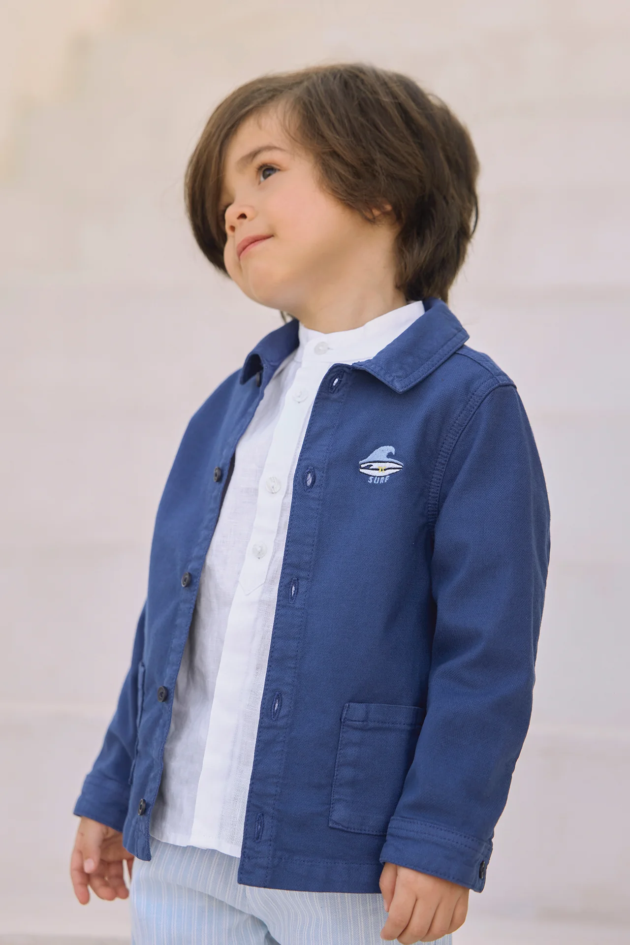 Veste - Indigo coton bord de mer