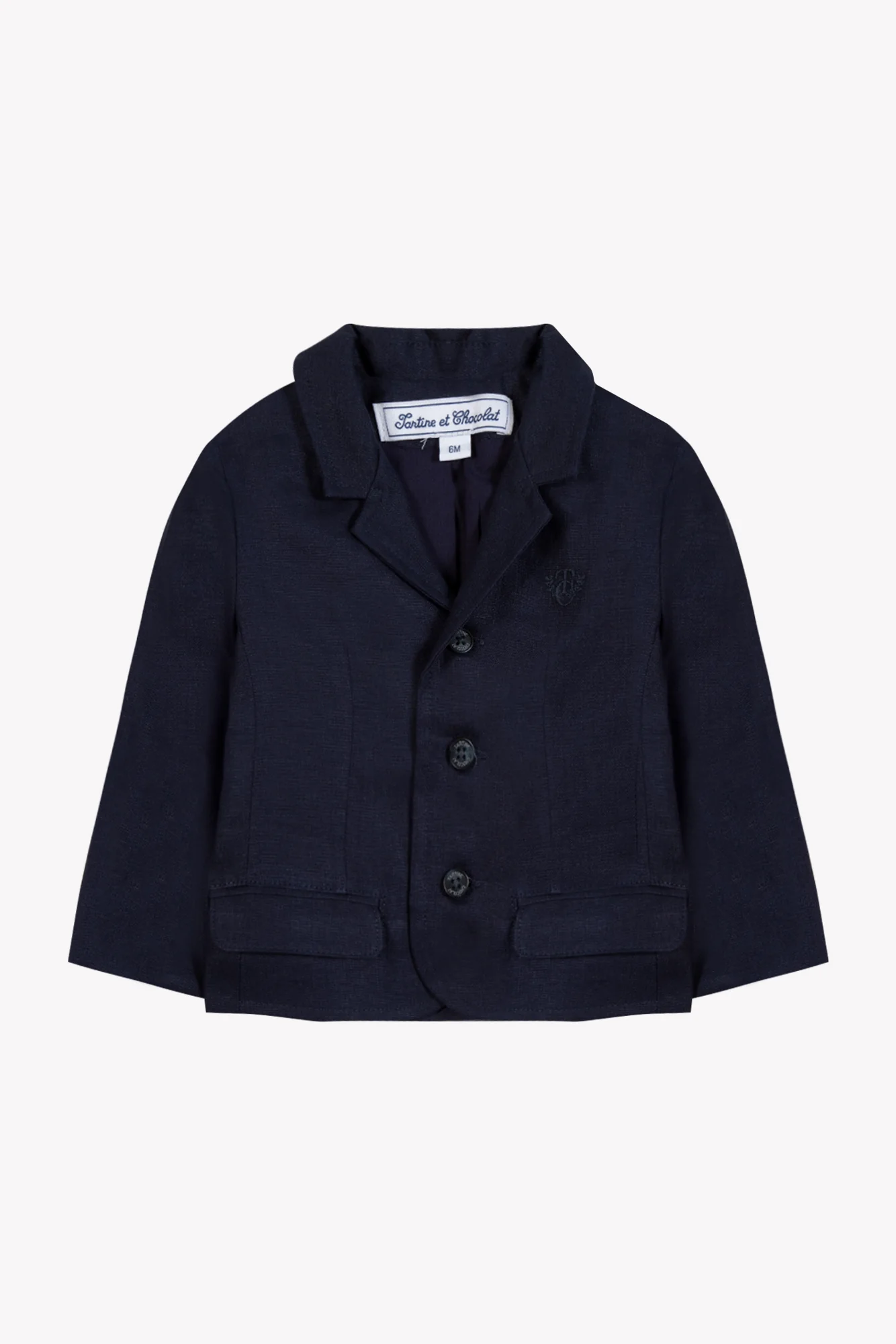 Veste - Marine lin écusson TC - Image 4