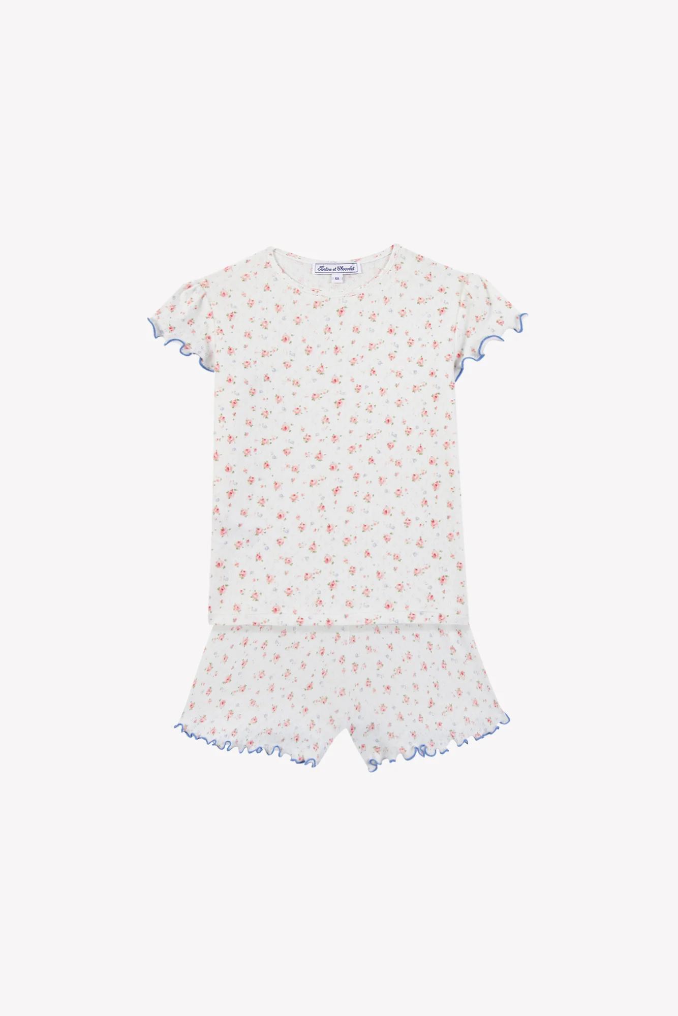 Pyjama - Ecru imprimé fleuri - Image 7
