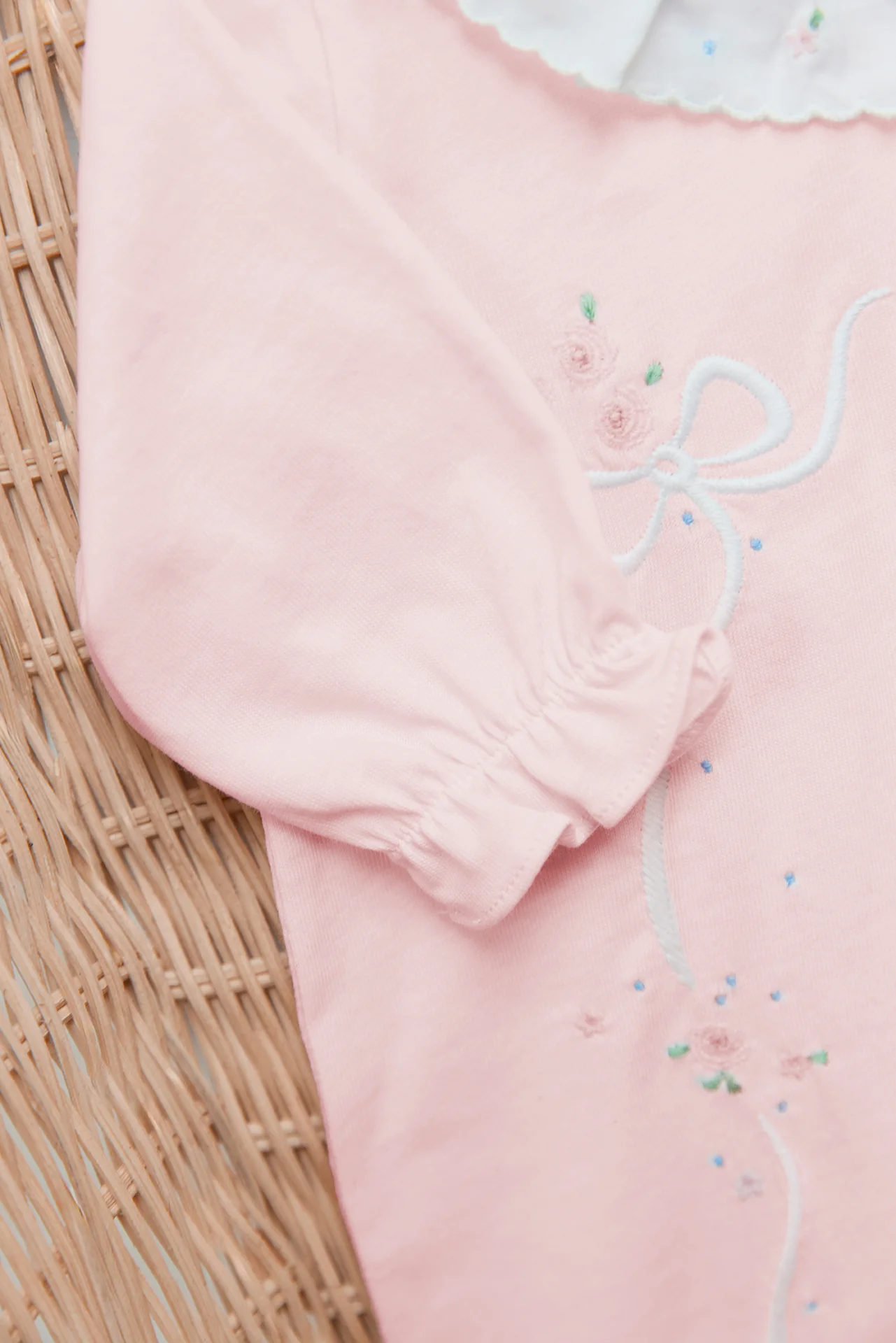 Pyjama - Rose pâle coton motif ruban - Image 4
