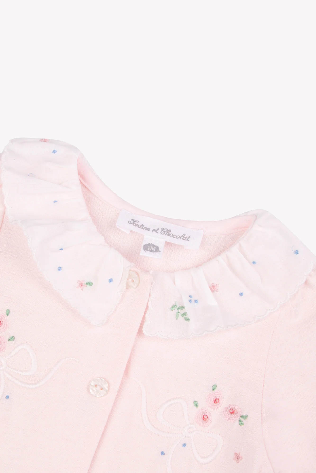 Pyjama - Rose pâle coton motif ruban - Image 8
