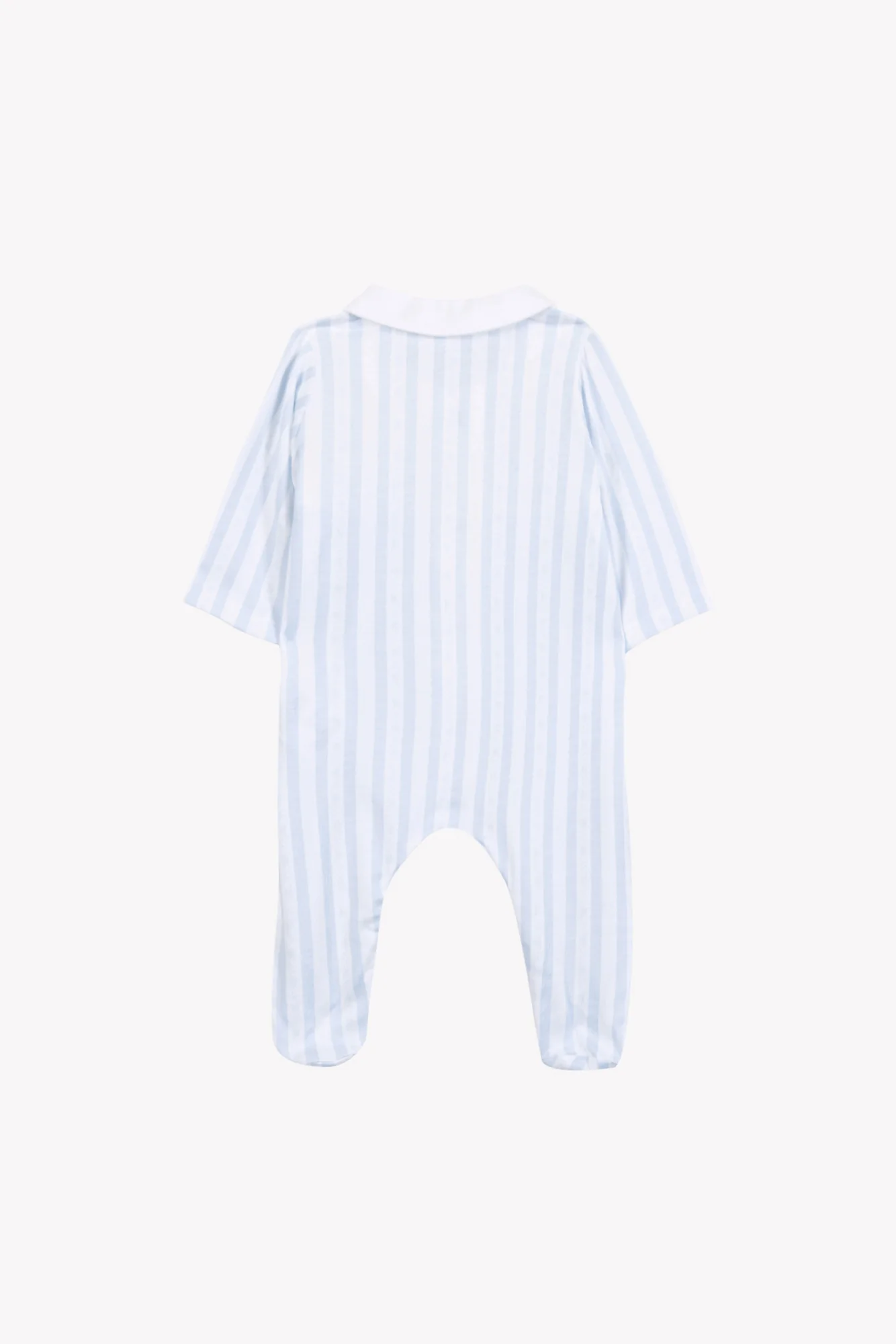 Pyjama - Bleu ciel coton rayures - Image 5