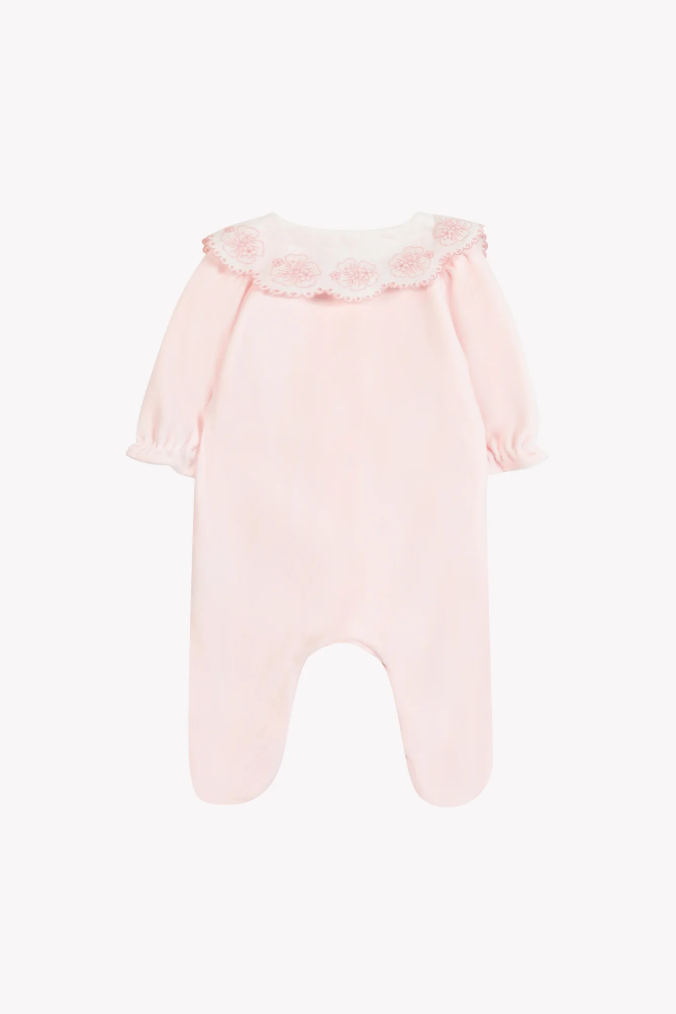 Pyjama - Rose pâle velours col claudine - Image 6