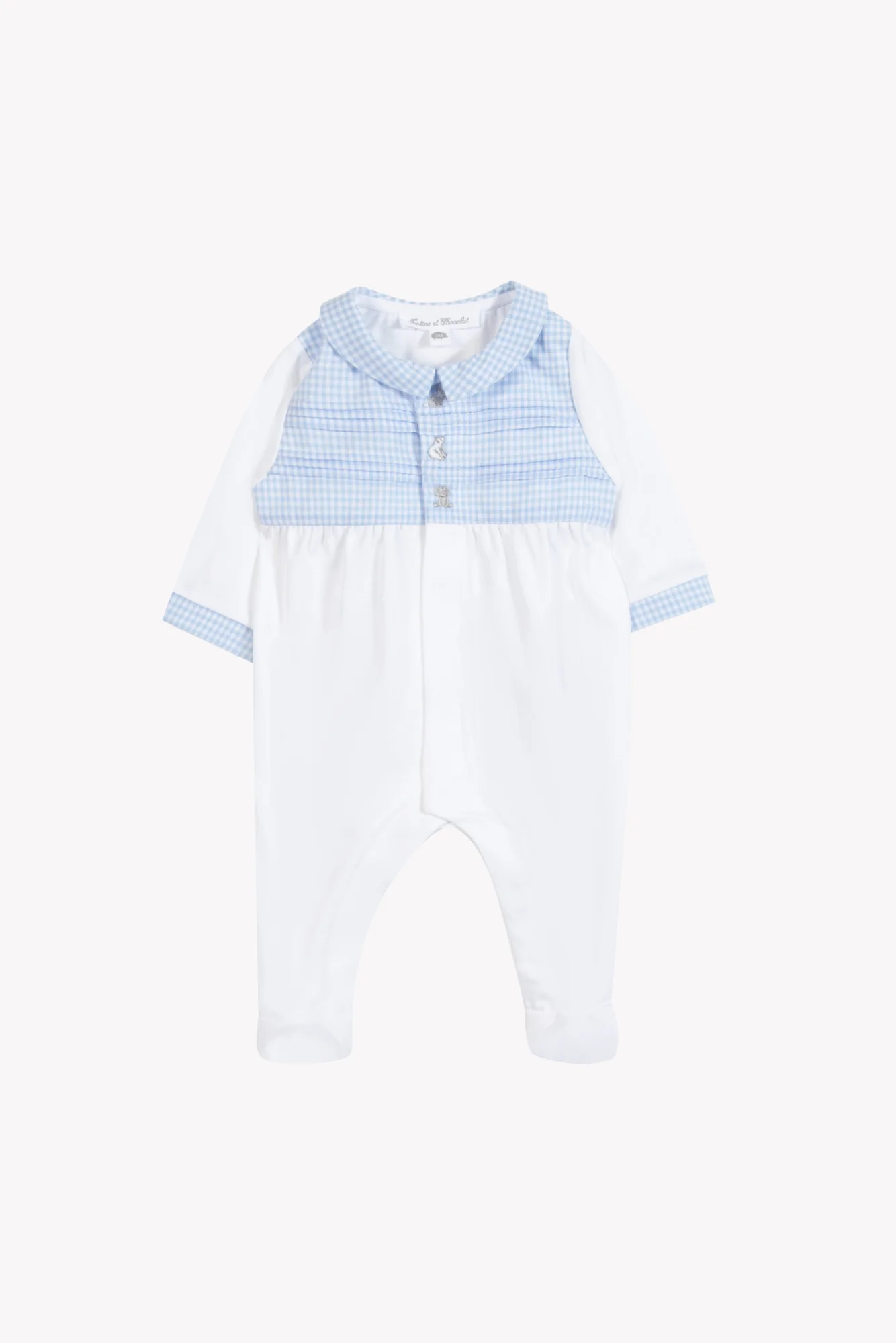 Pyjama - Blanc coton motif vichy