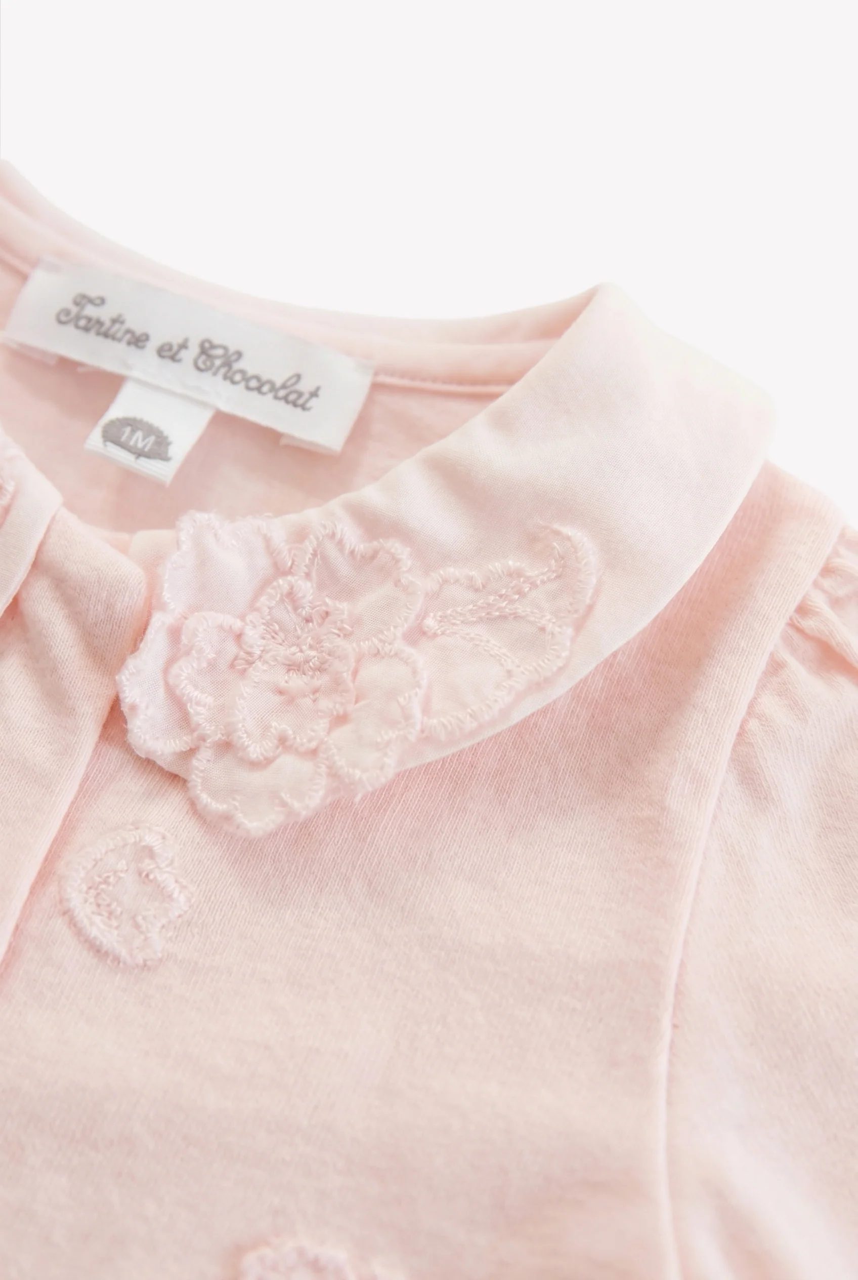 Pyjama - Rose pâle coton fleurs - Image 3