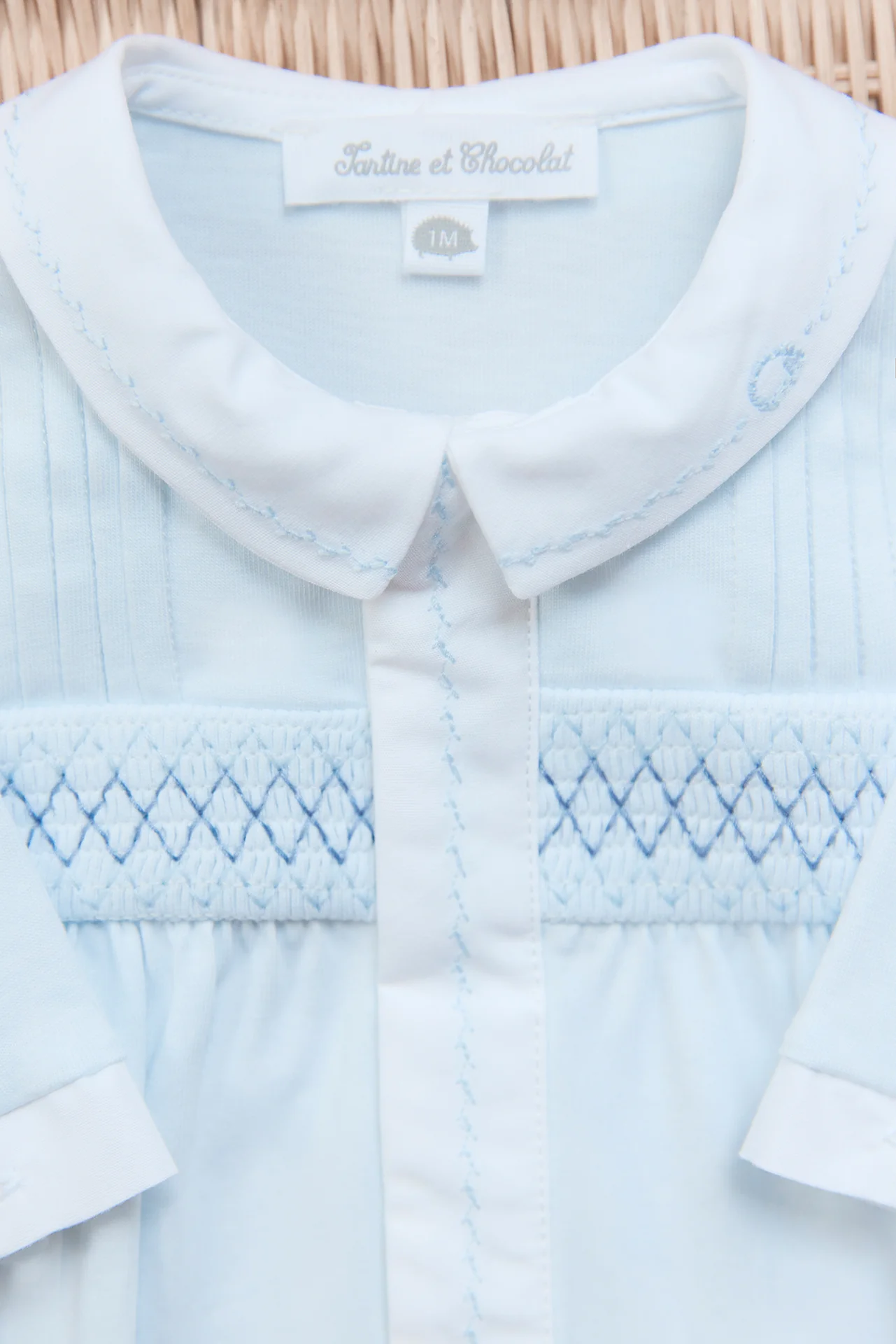 Pyjama - Bleu ciel coton broderie - Image 3