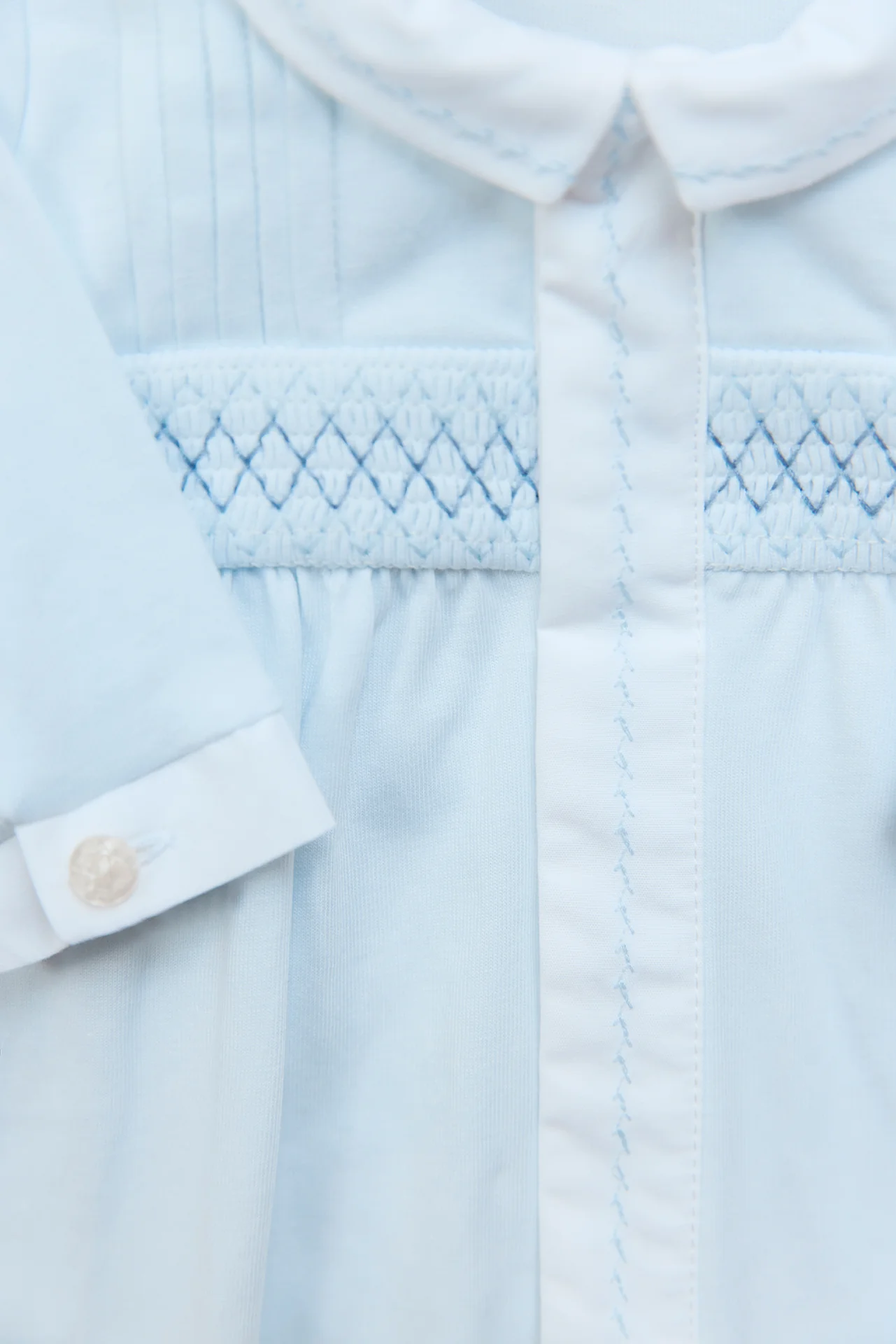 Pyjama - Bleu ciel coton broderie - Image 5